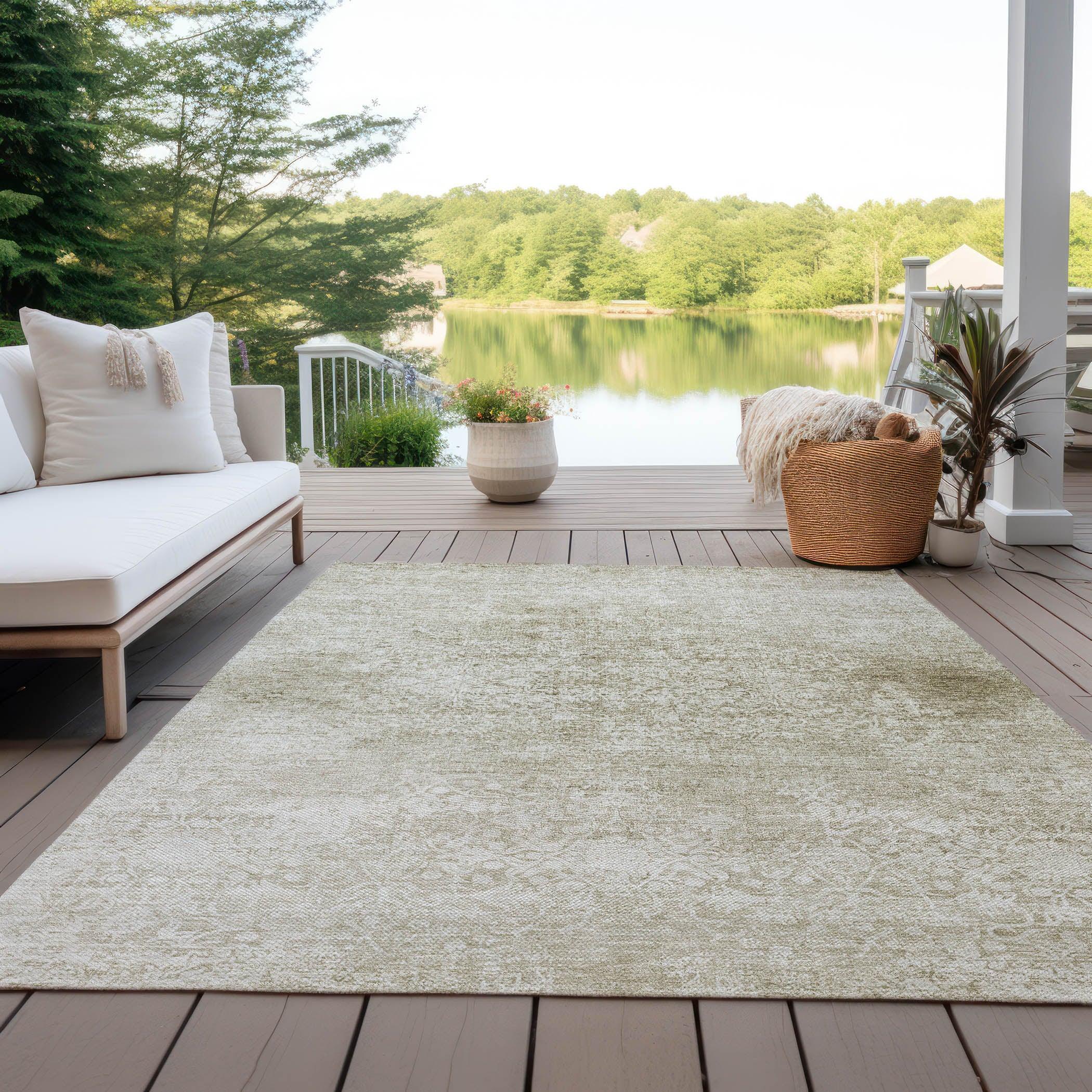 Addison Rugs Kaelas Brown Washable Indoor-Outdoor Rug