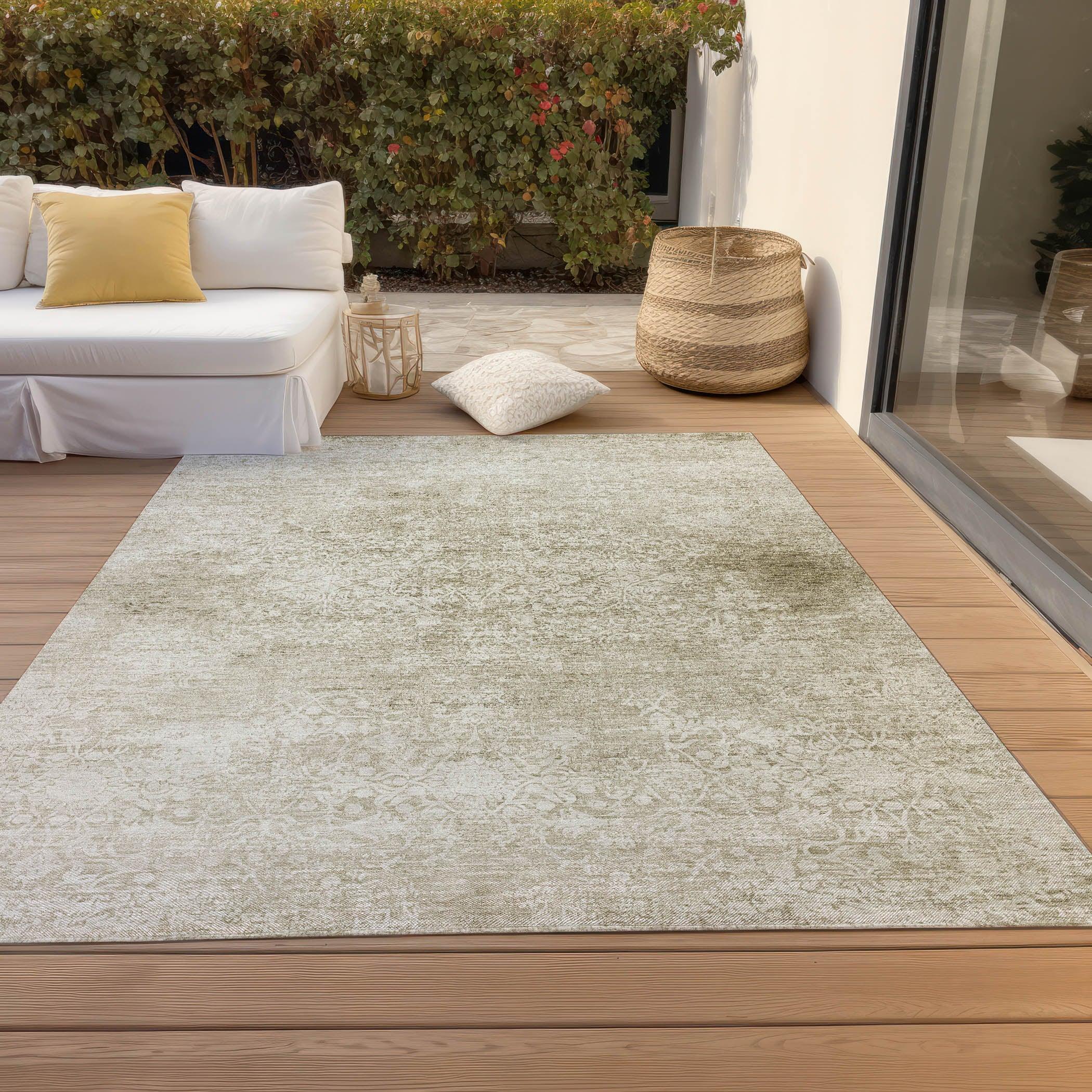 Addison Rugs Kaelas Brown Washable Indoor-Outdoor Rug