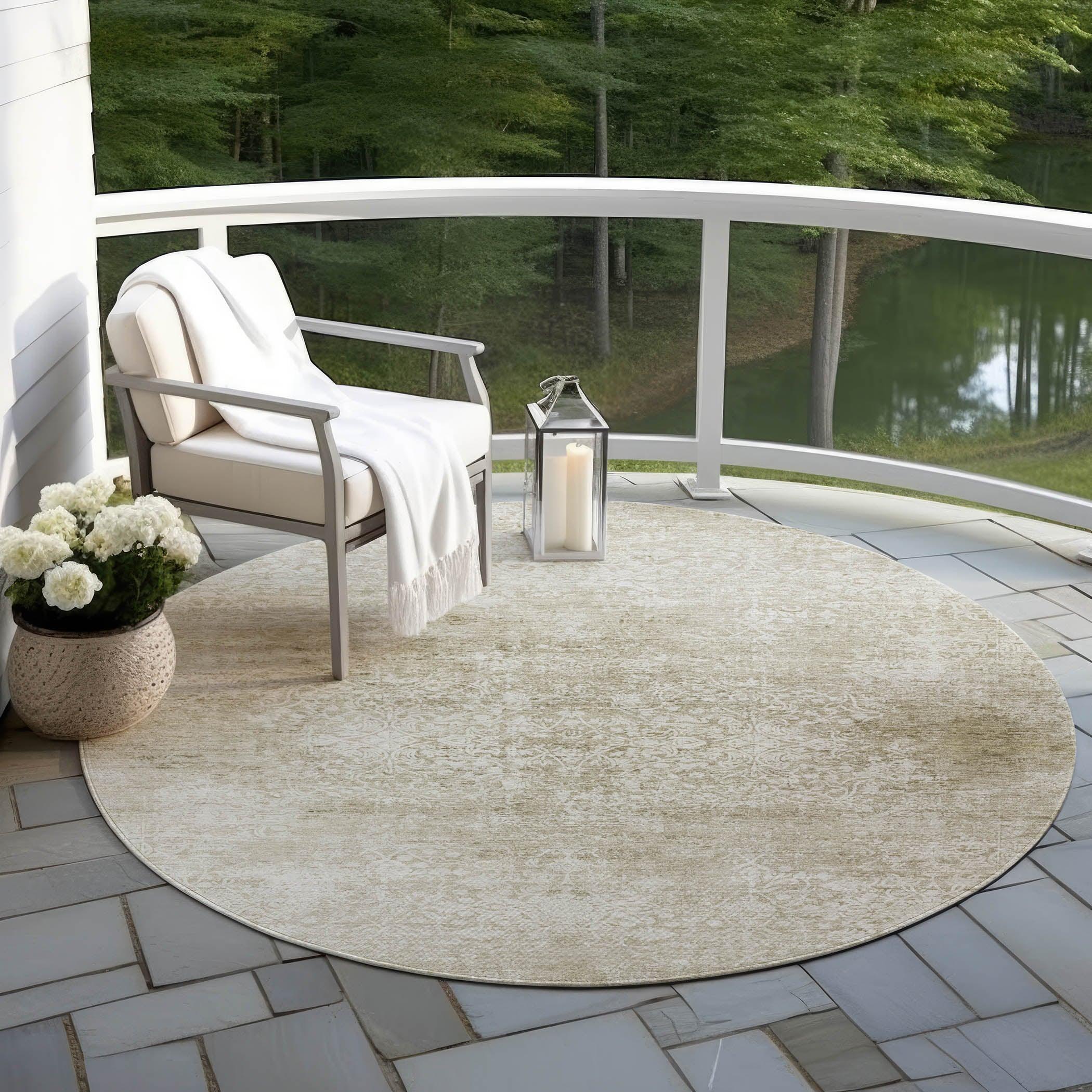 Addison Rugs Kaelas Brown Washable Indoor-Outdoor Rug