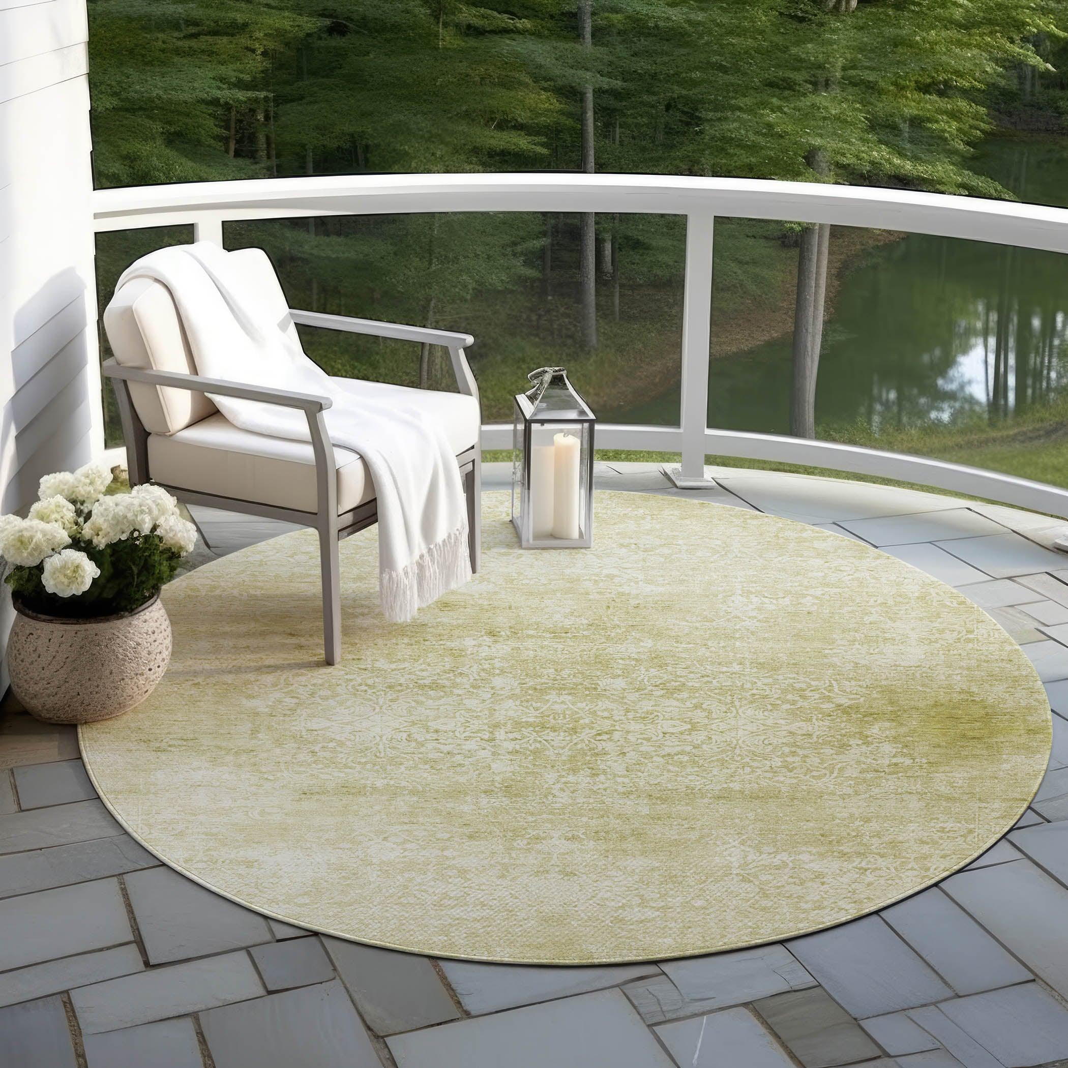Addison Rugs Kaelas Gold Washable Indoor-Outdoor Rug