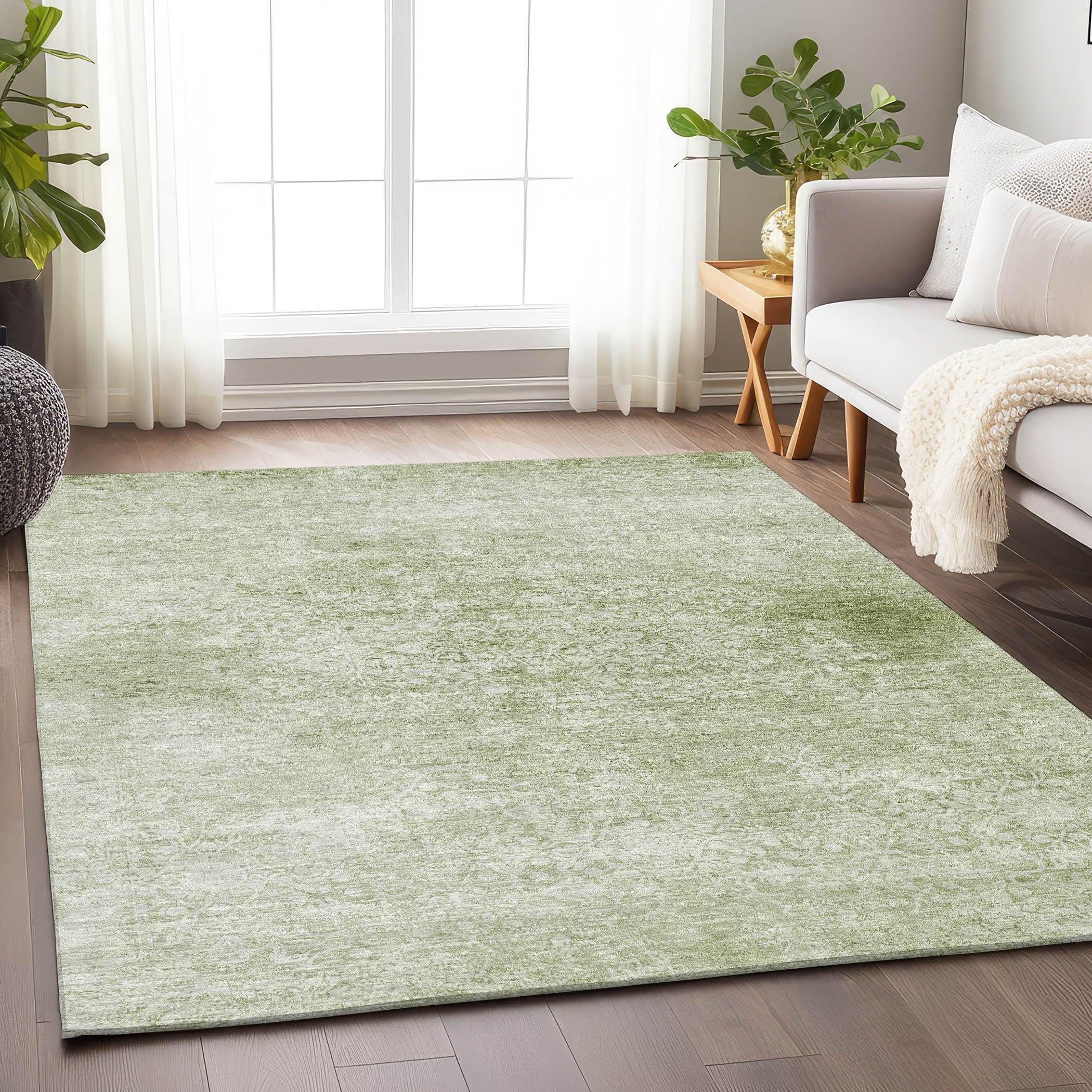 Addison Rugs Kaelas Green Washable Indoor-Outdoor Rug