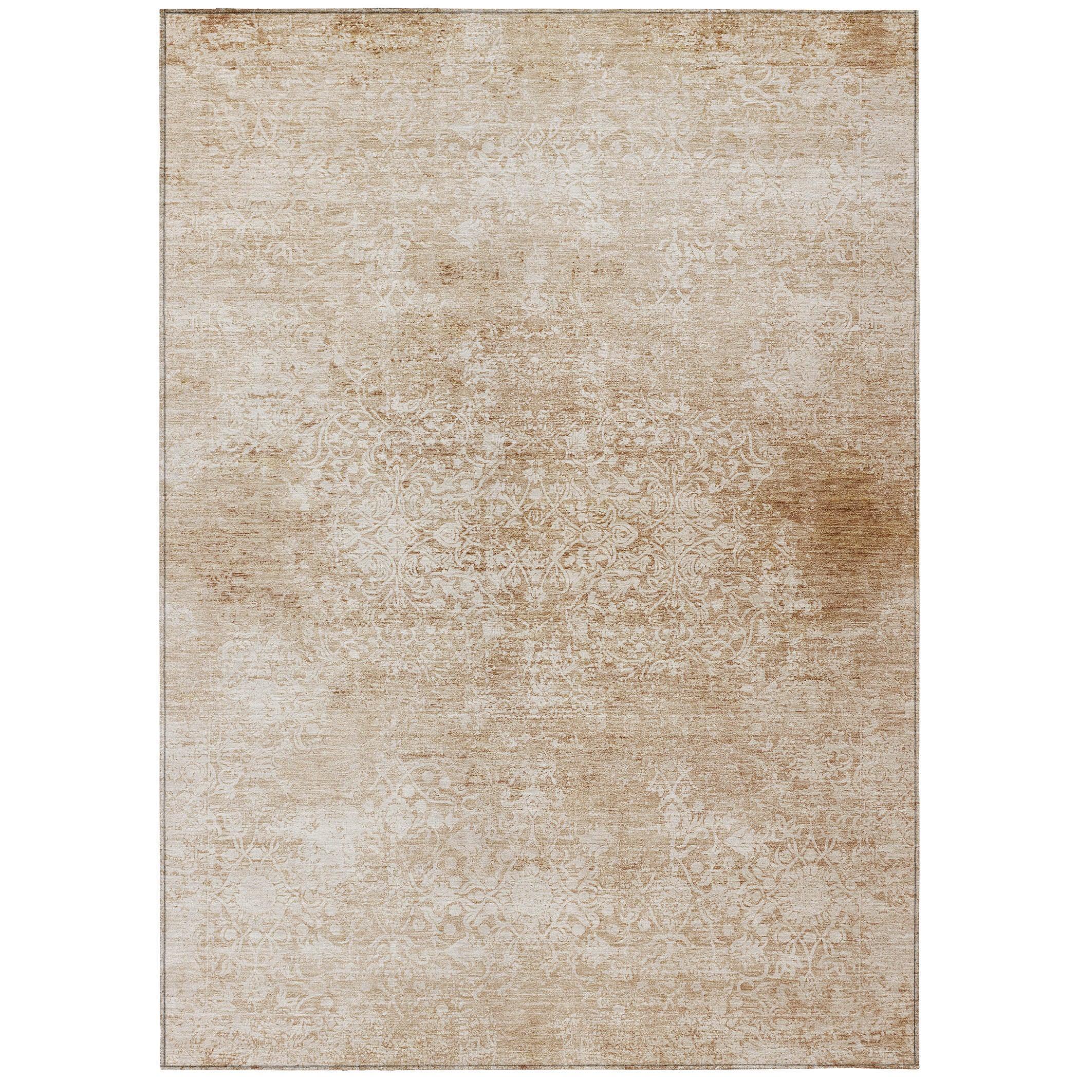 Addison Rugs Kaelas Orange Washable Indoor-Outdoor Rug