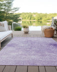 Addison Rugs Kaelas Purple Washable Indoor-Outdoor Rug