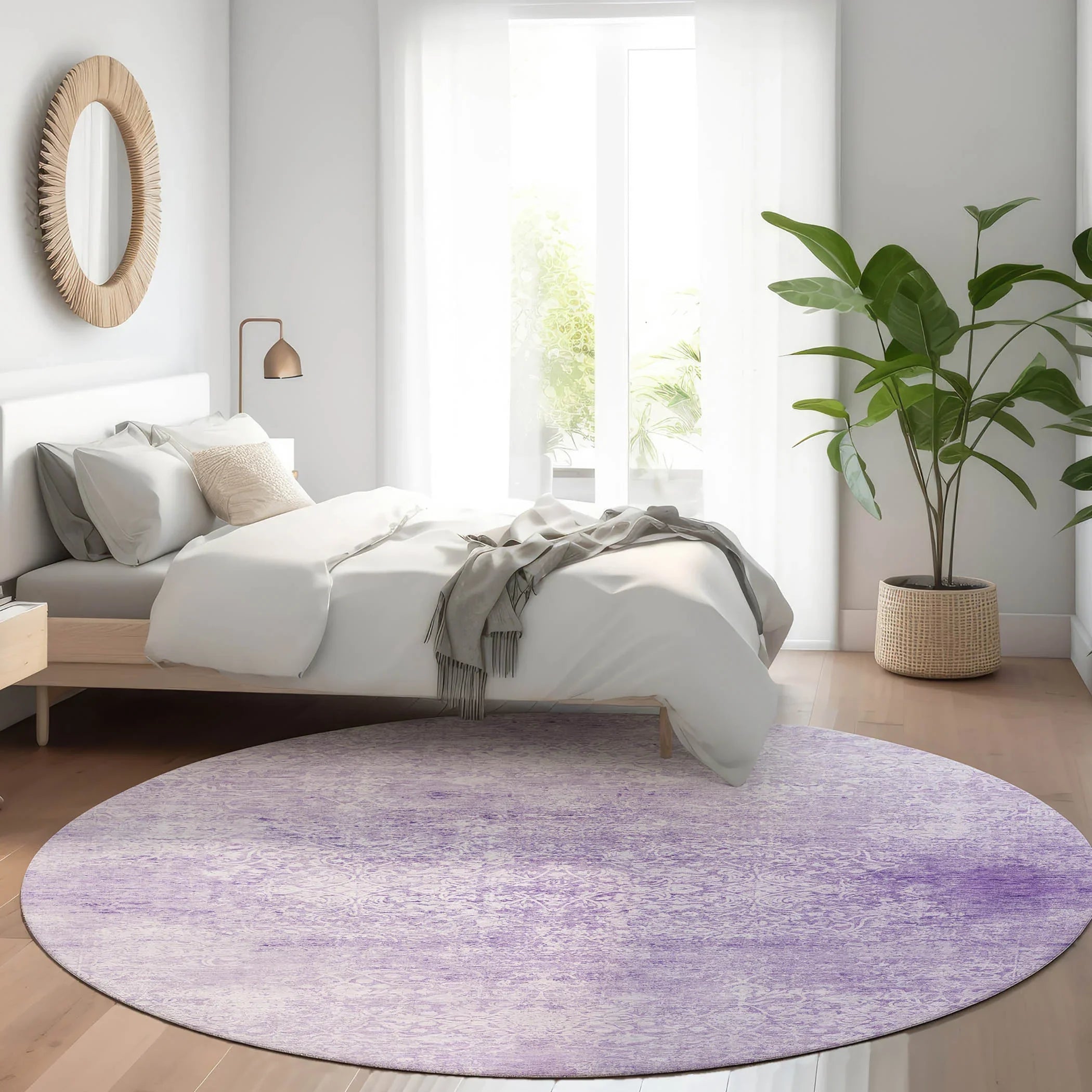 Addison Rugs Kaelas Purple Washable Indoor-Outdoor Rug
