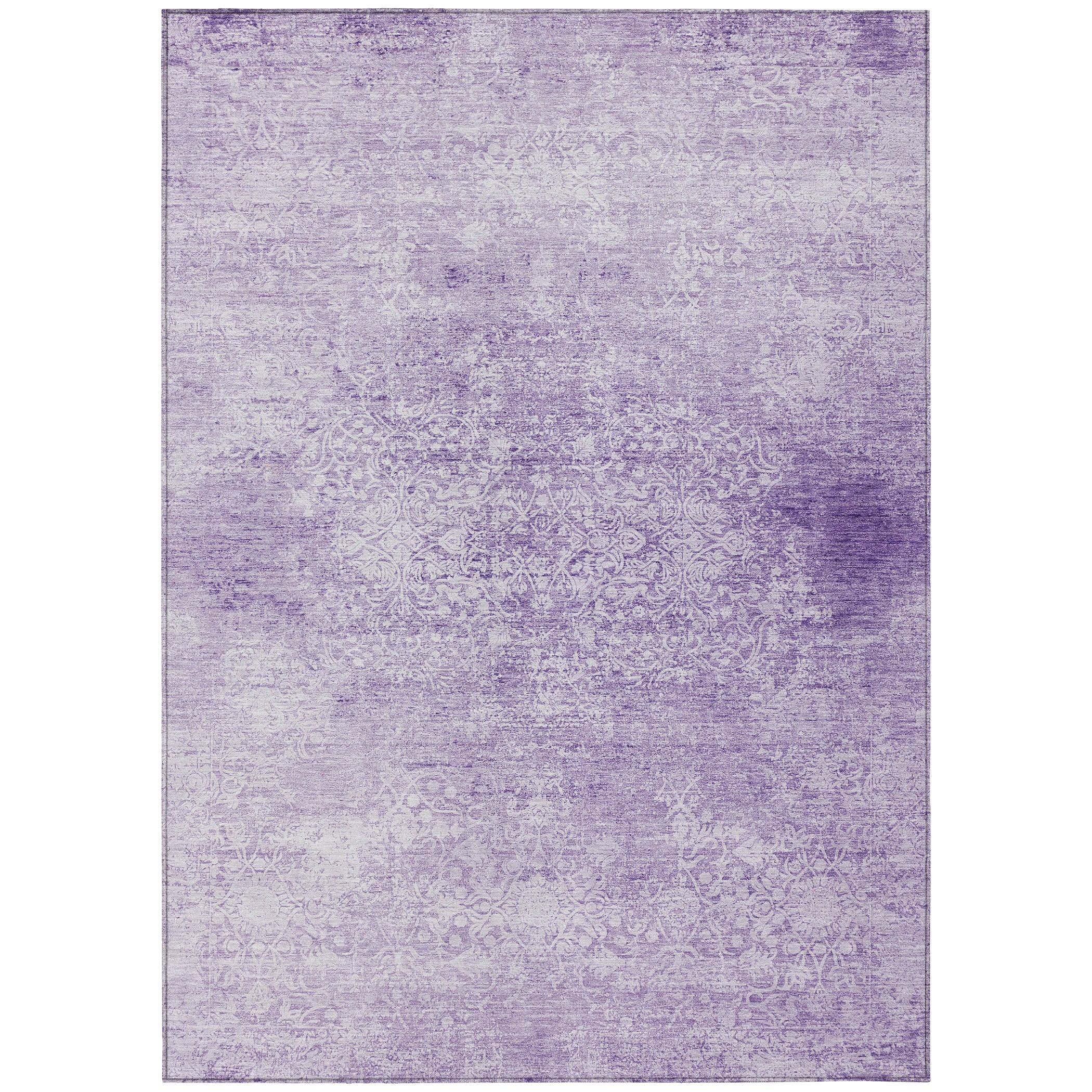 Addison Rugs Kaelas Purple Washable Indoor-Outdoor Rug