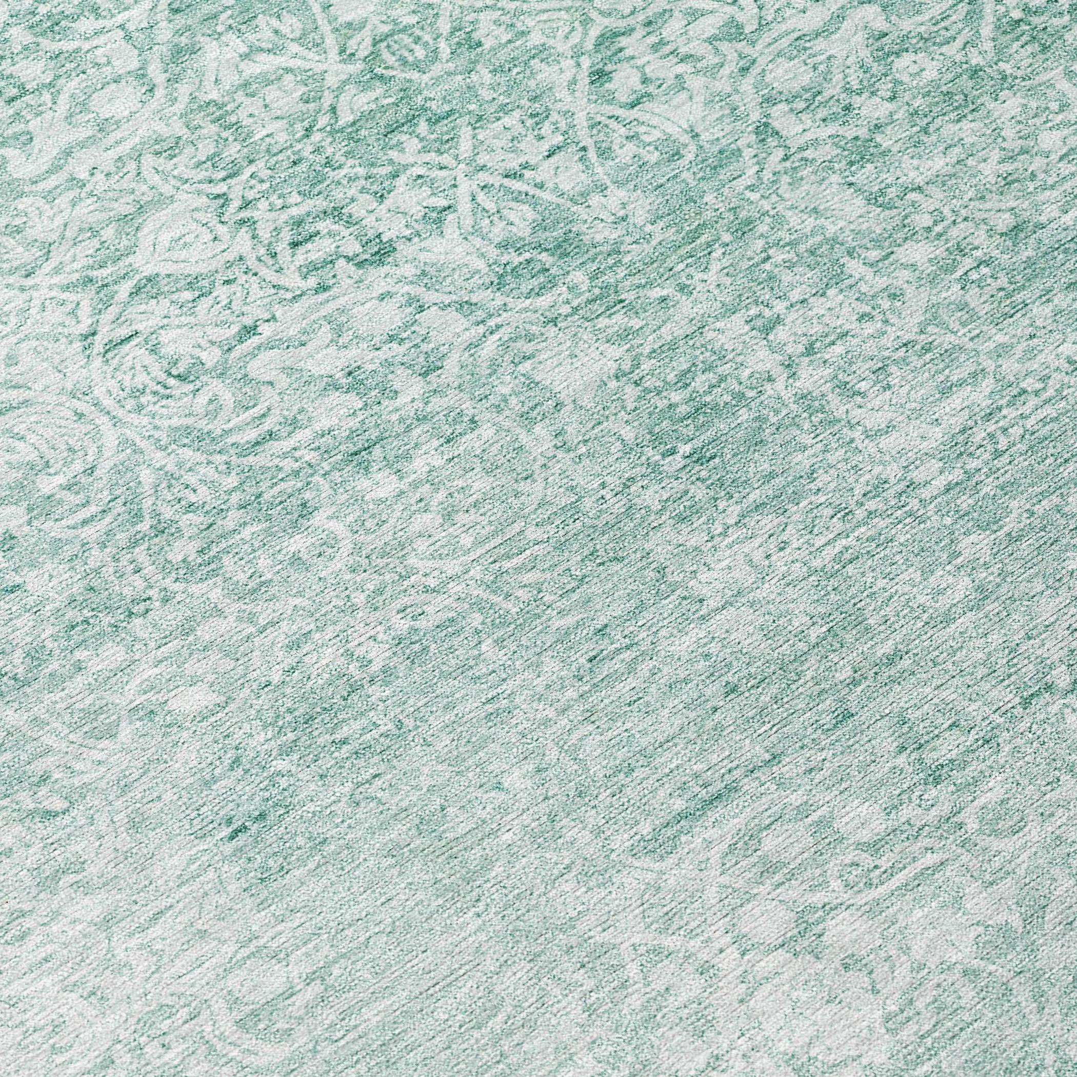 Addison Rugs Kaelas Teal Washable Indoor-Outdoor Rug