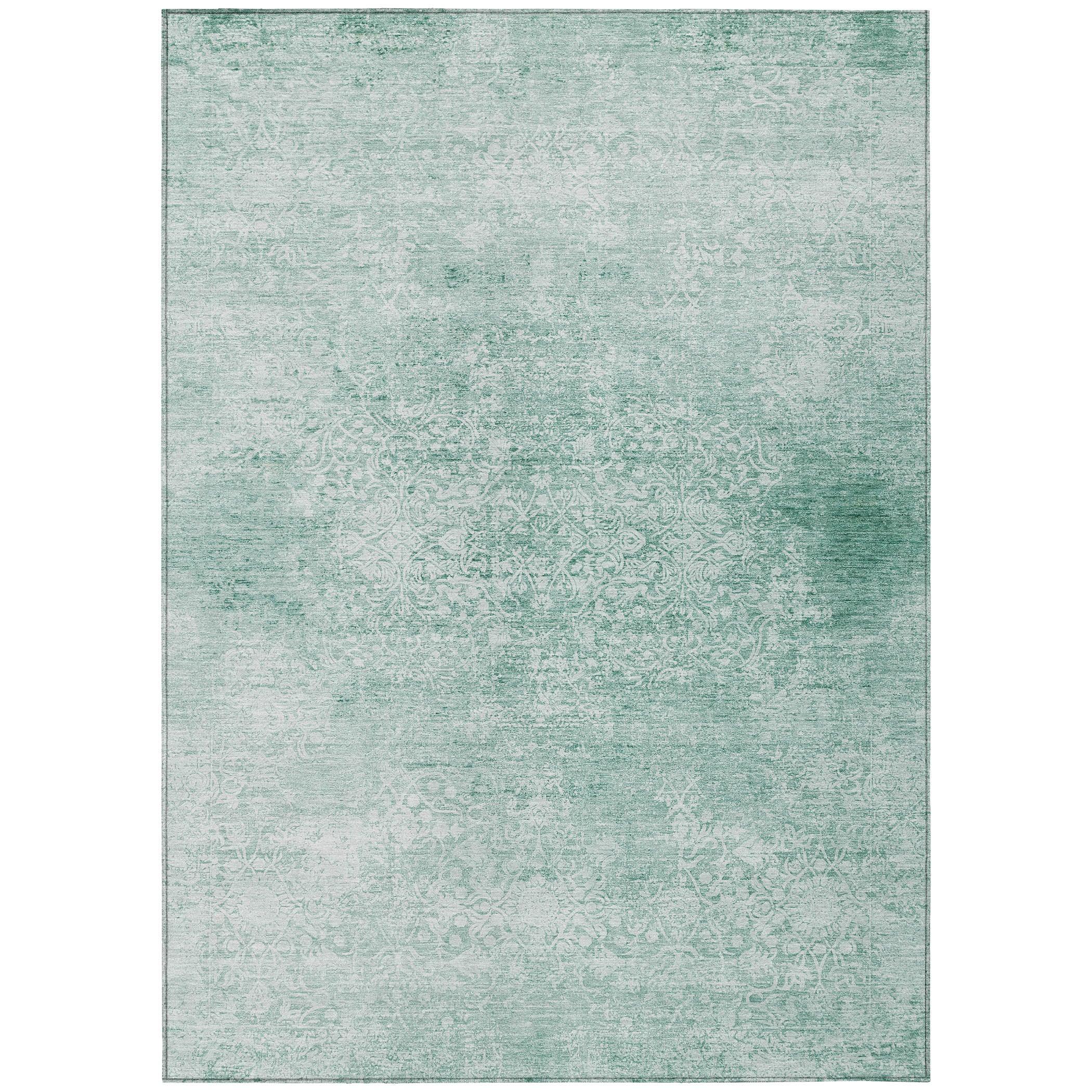 Addison Rugs Kaelas Teal Washable Indoor-Outdoor Rug