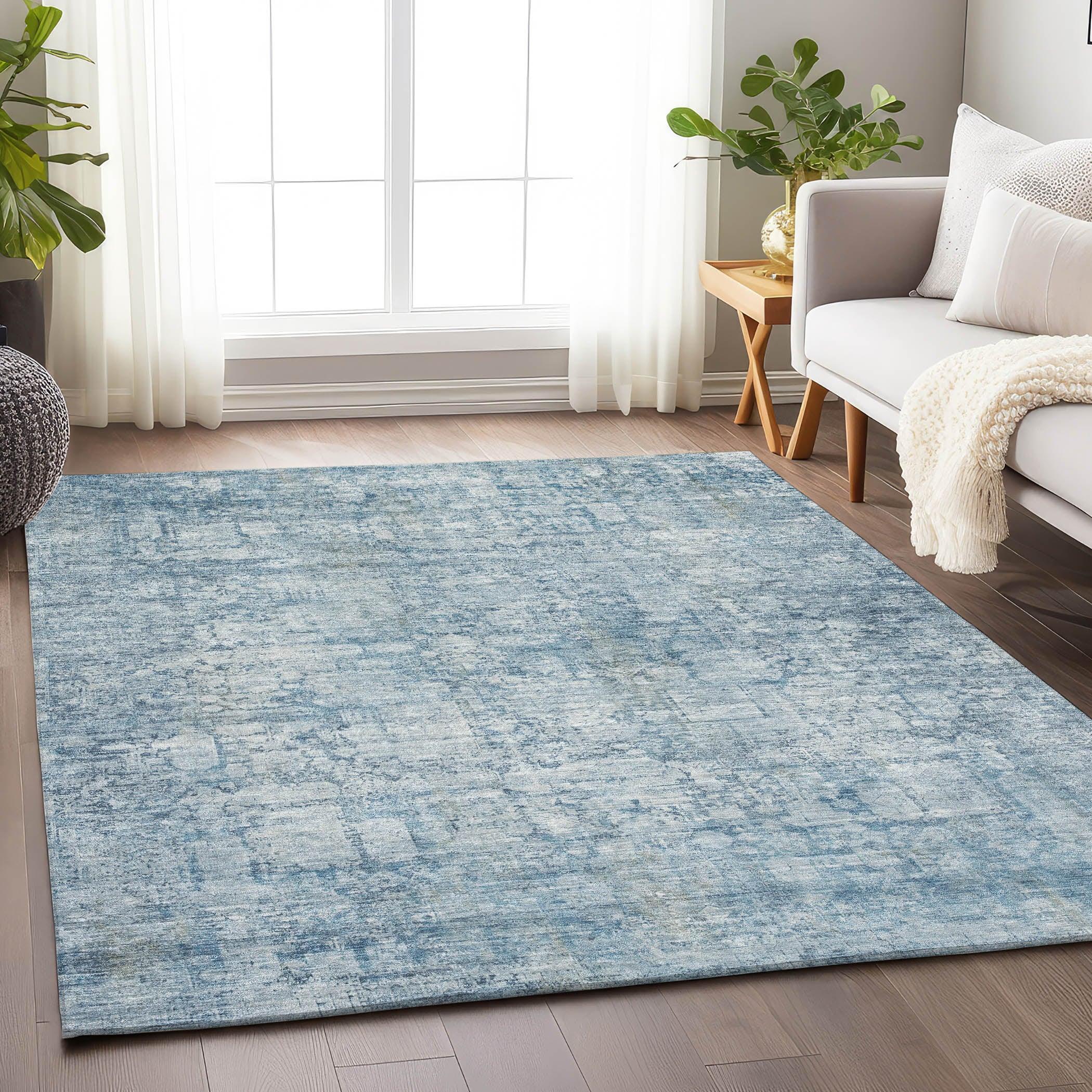 Addison Rugs Kaelien Blue Washable Indoor-Outdoor Rug