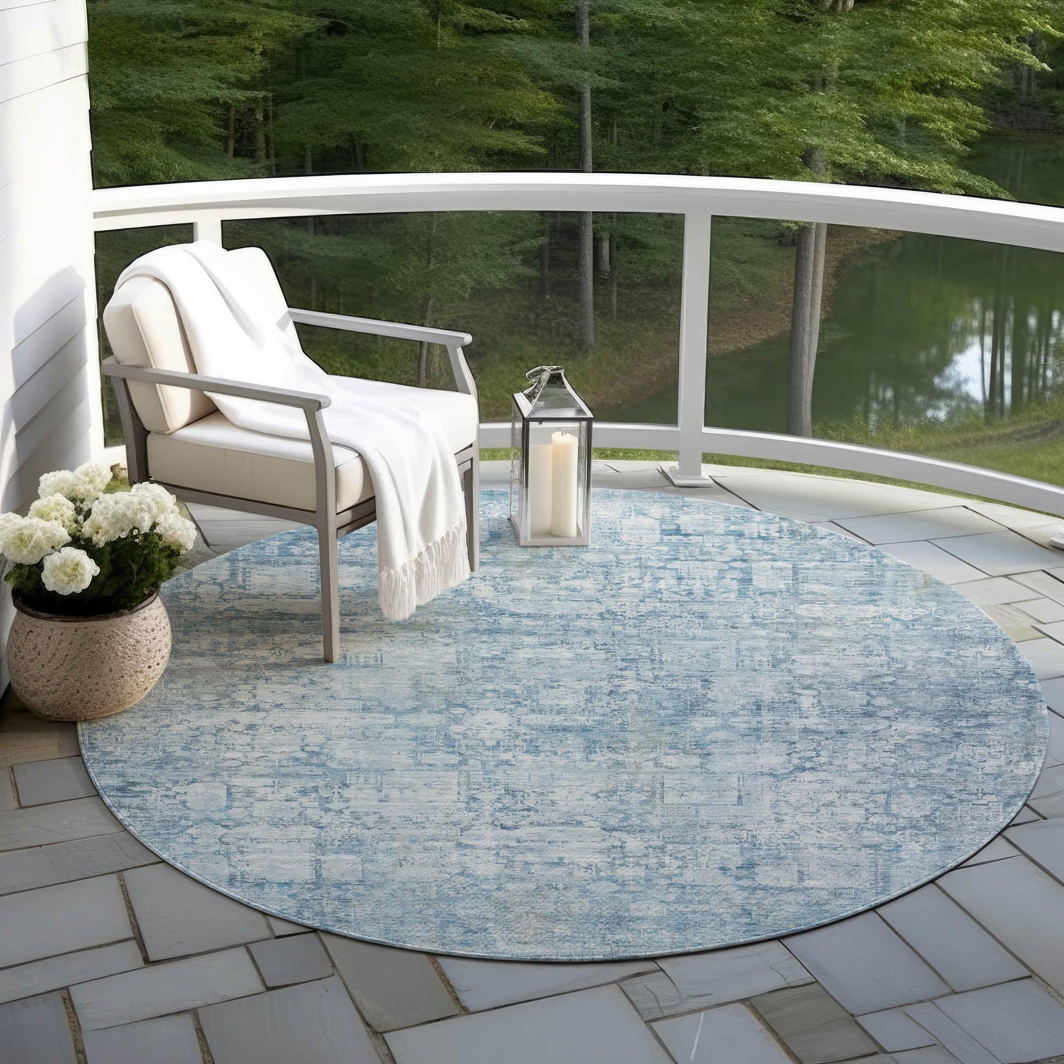 Addison Rugs Kaelien Blue Washable Indoor-Outdoor Rug