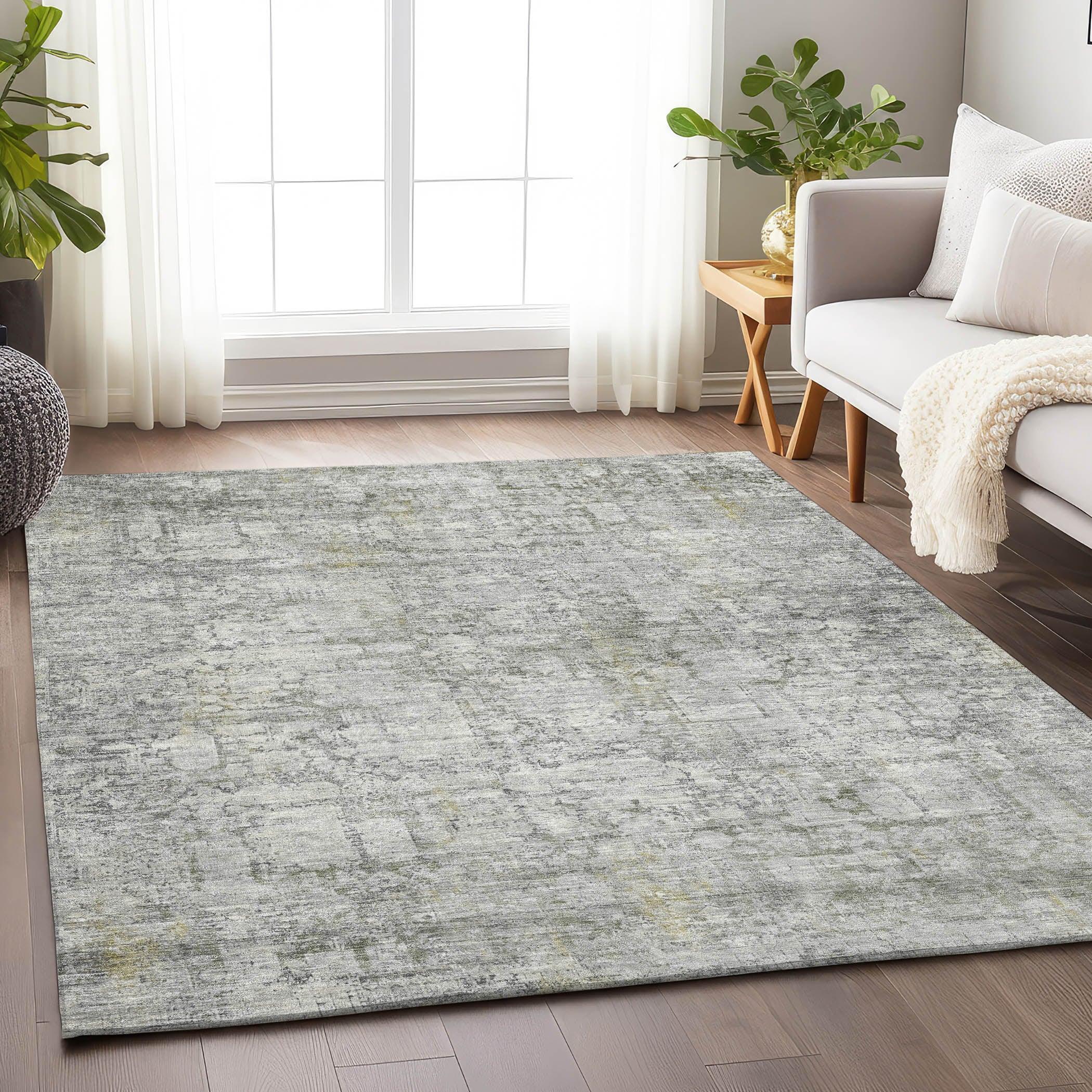 Addison Rugs Kaelien Gray Washable Indoor-Outdoor Rug