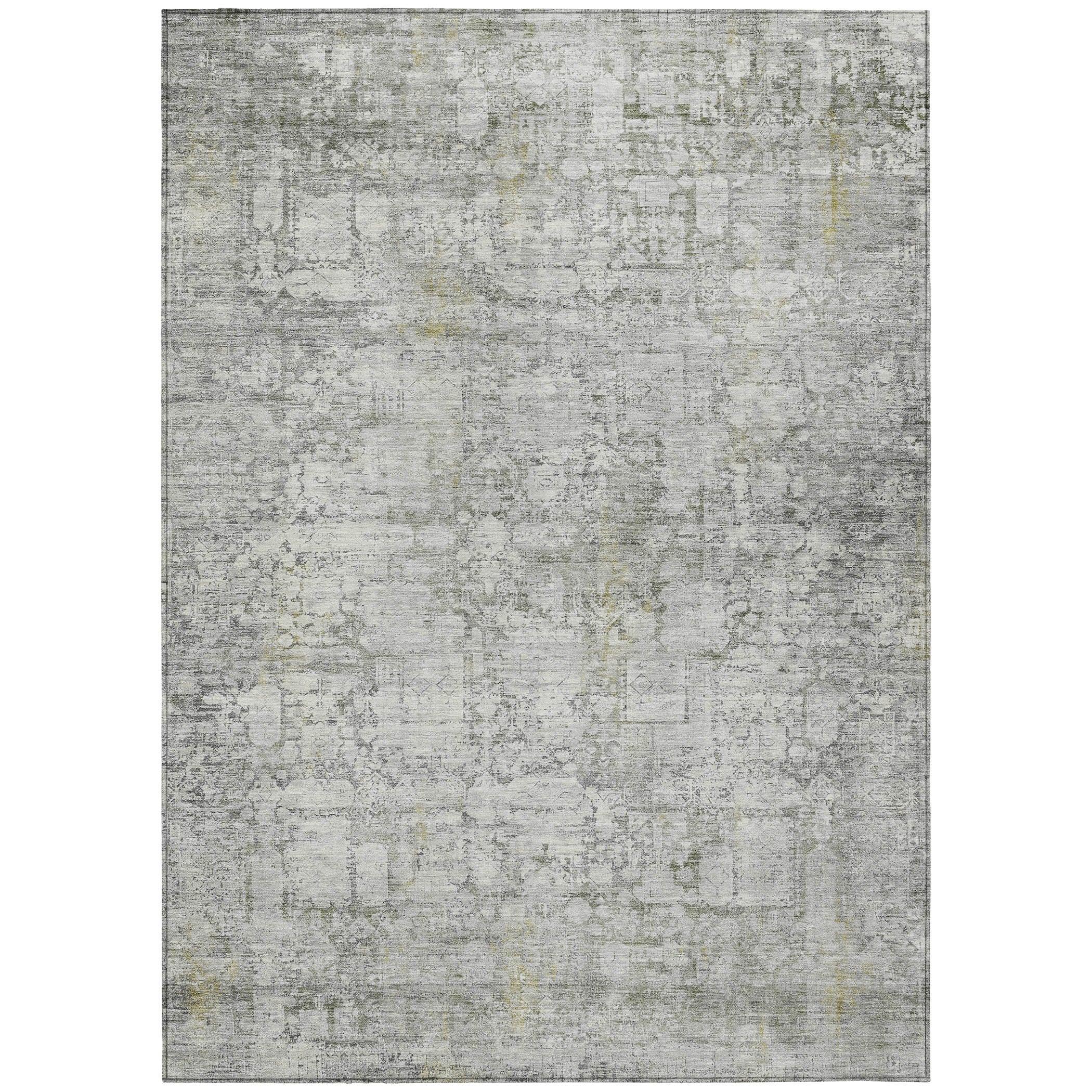 Addison Rugs Kaelien Gray Washable Indoor-Outdoor Rug