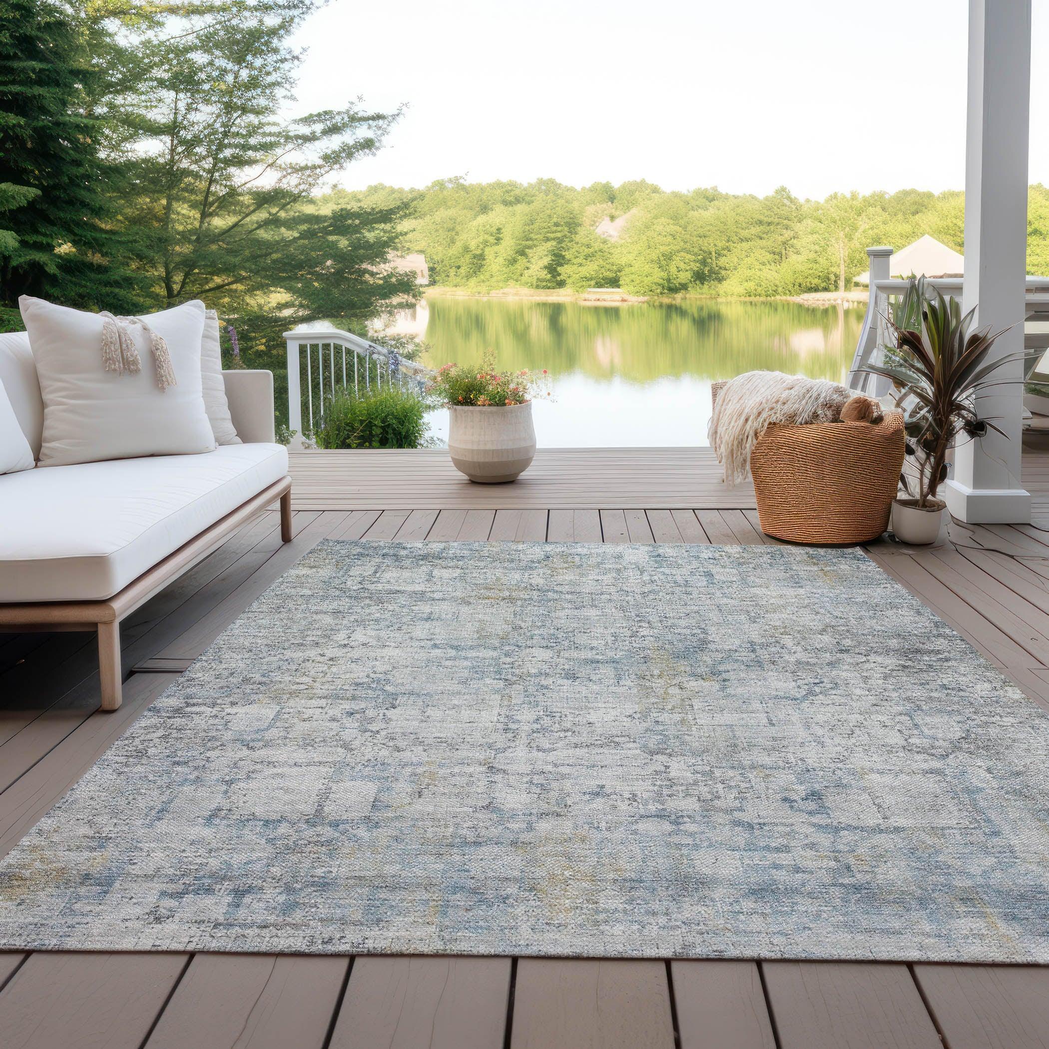 Addison Rugs Kaelien Ivory Washable Indoor-Outdoor Rug