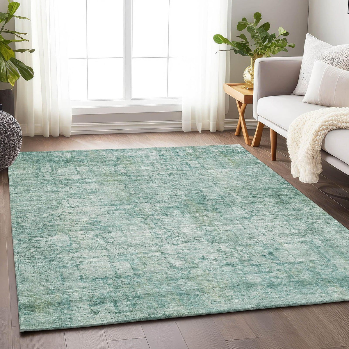 Addison Rugs Kaelien Teal Washable Indoor-Outdoor Rug