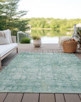 Addison Rugs Kaelien Teal Washable Indoor-Outdoor Rug