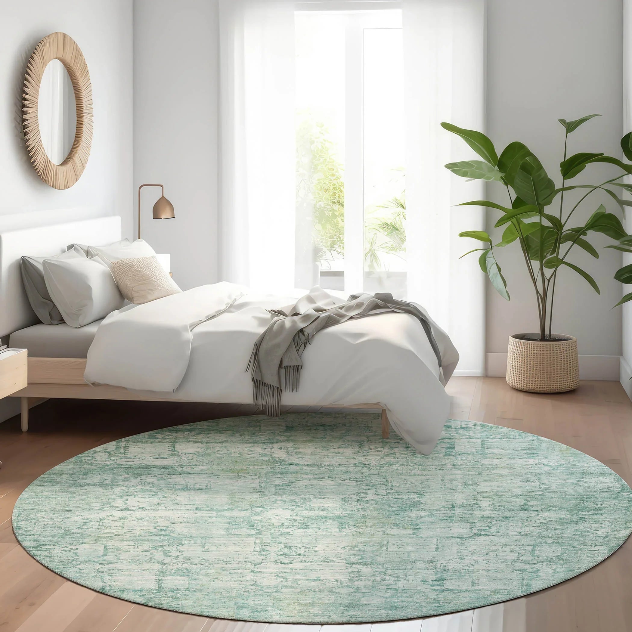 Addison Rugs Kaelien Teal Washable Indoor-Outdoor Rug