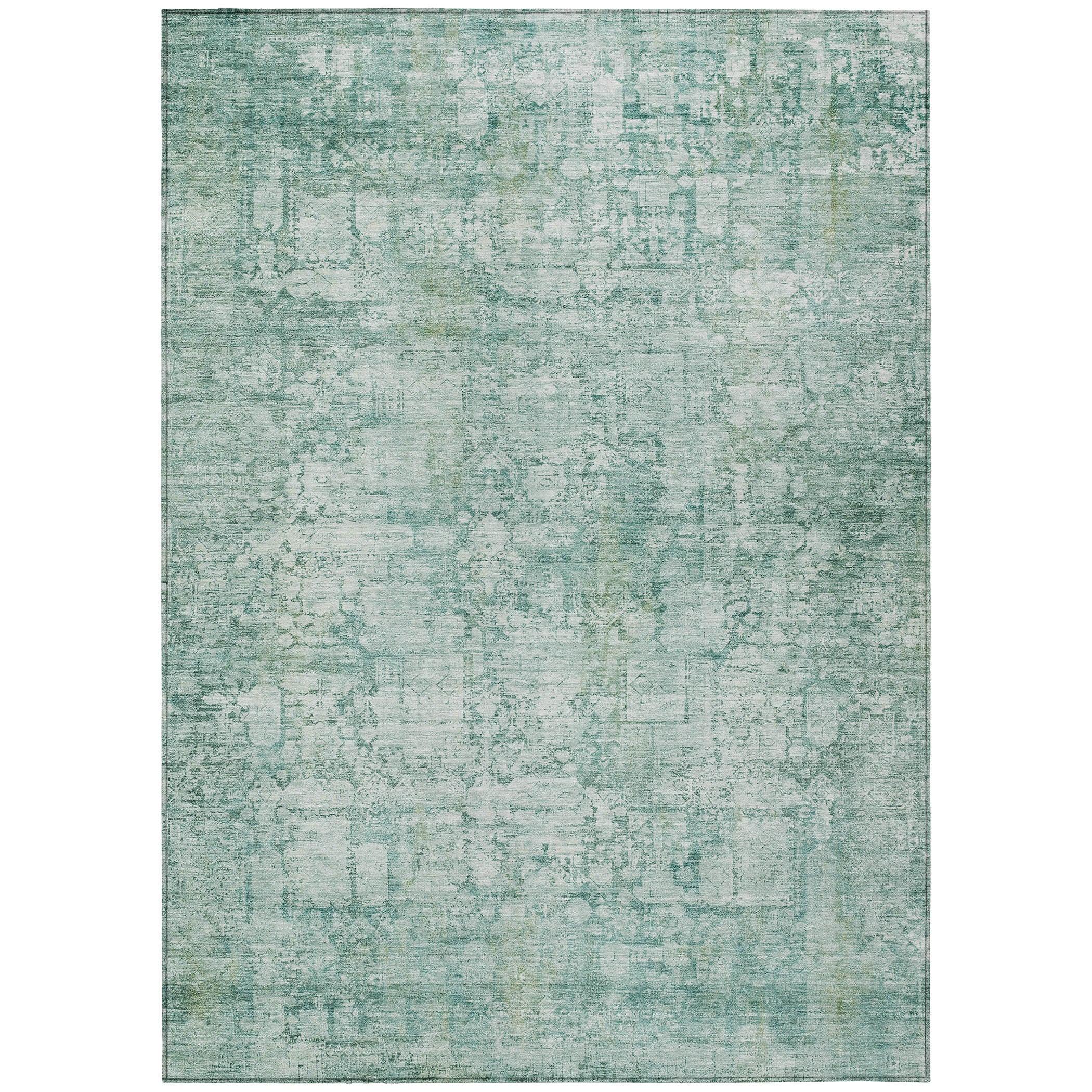 Addison Rugs Kaelien Teal Washable Indoor-Outdoor Rug