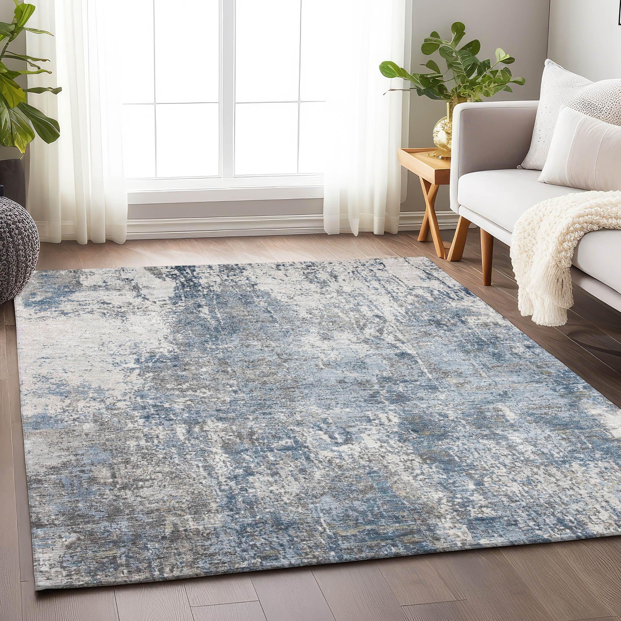 Addison Rugs Kaelion Blue Washable Indoor-Outdoor Rug
