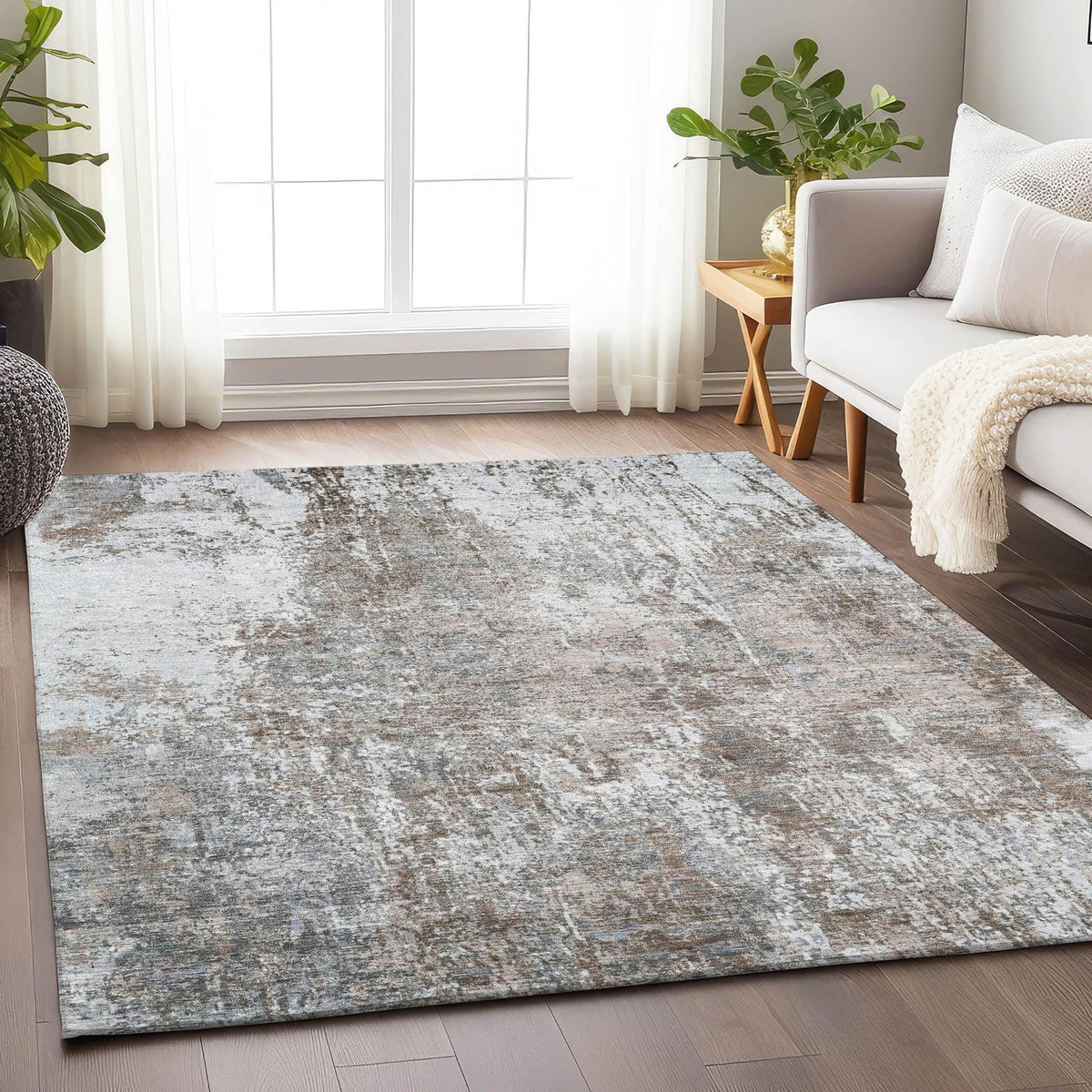 Addison Rugs Kaelion Brown Washable Indoor-Outdoor Rug