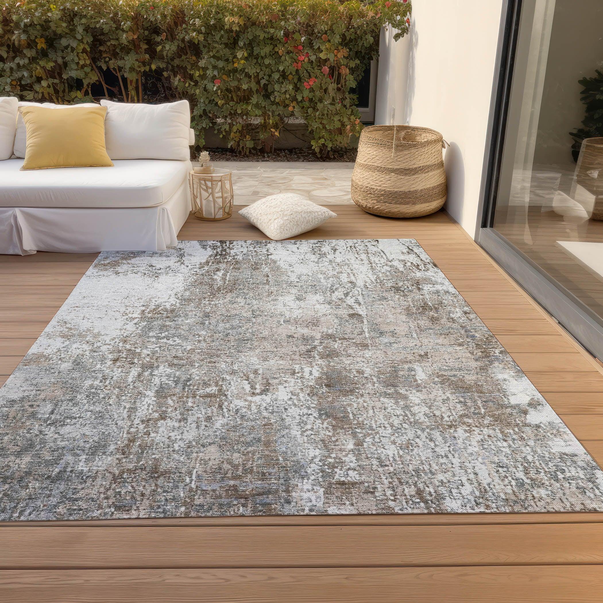 Addison Rugs Kaelion Brown Washable Indoor-Outdoor Rug