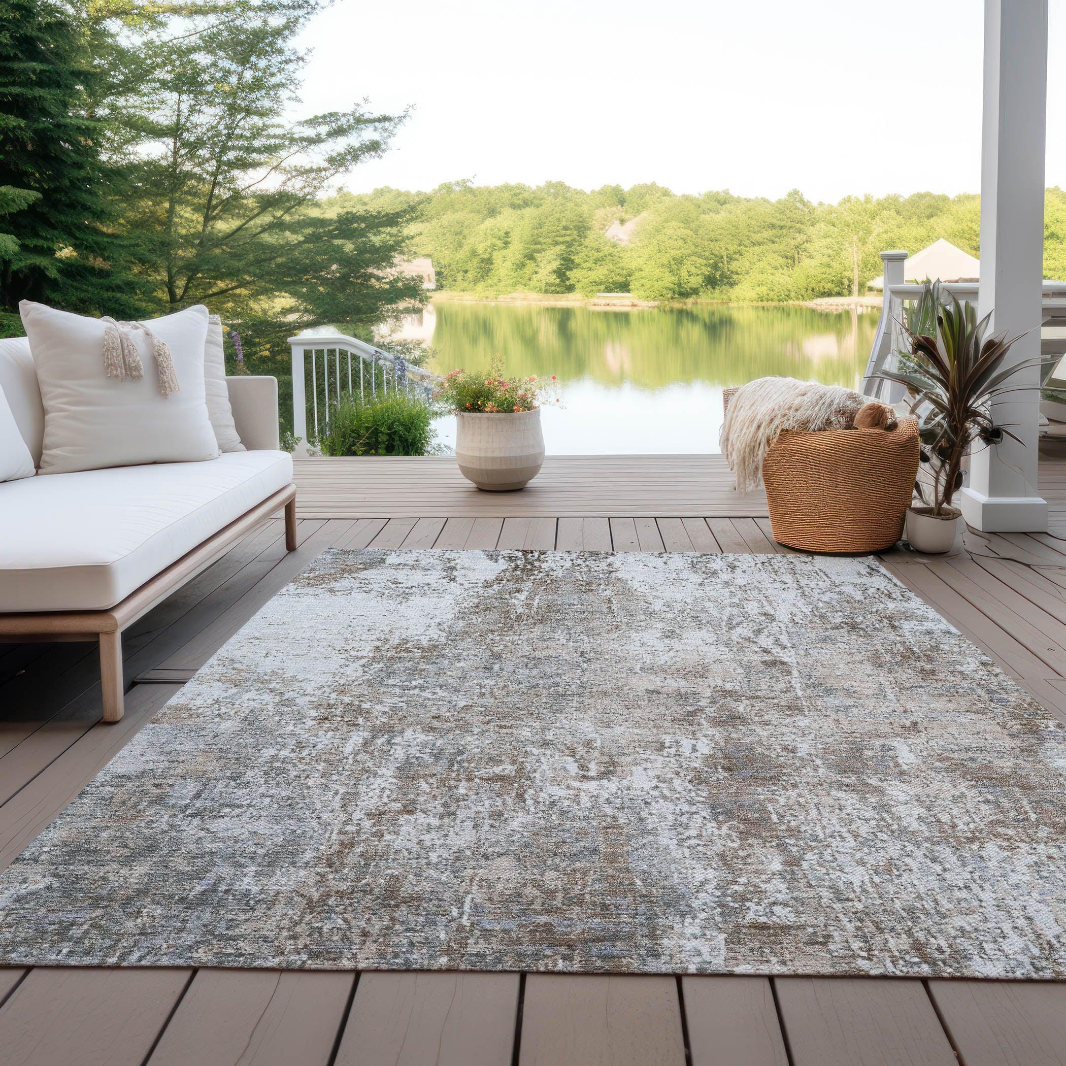 Addison Rugs Kaelion Brown Washable Indoor-Outdoor Rug