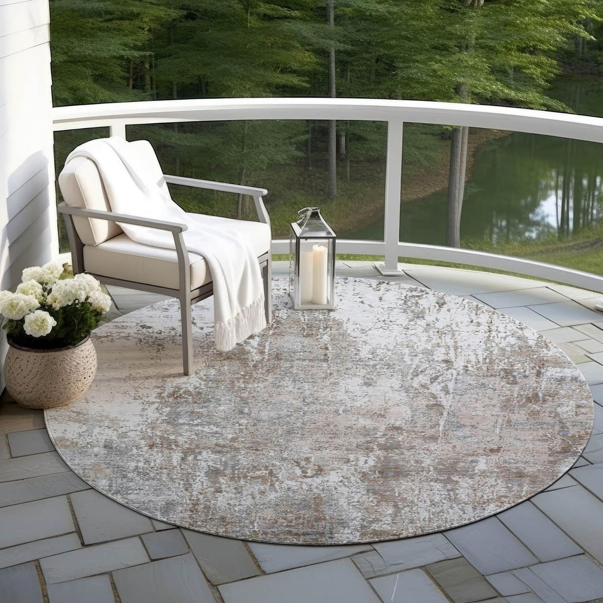 Addison Rugs Kaelion Brown Washable Indoor-Outdoor Rug