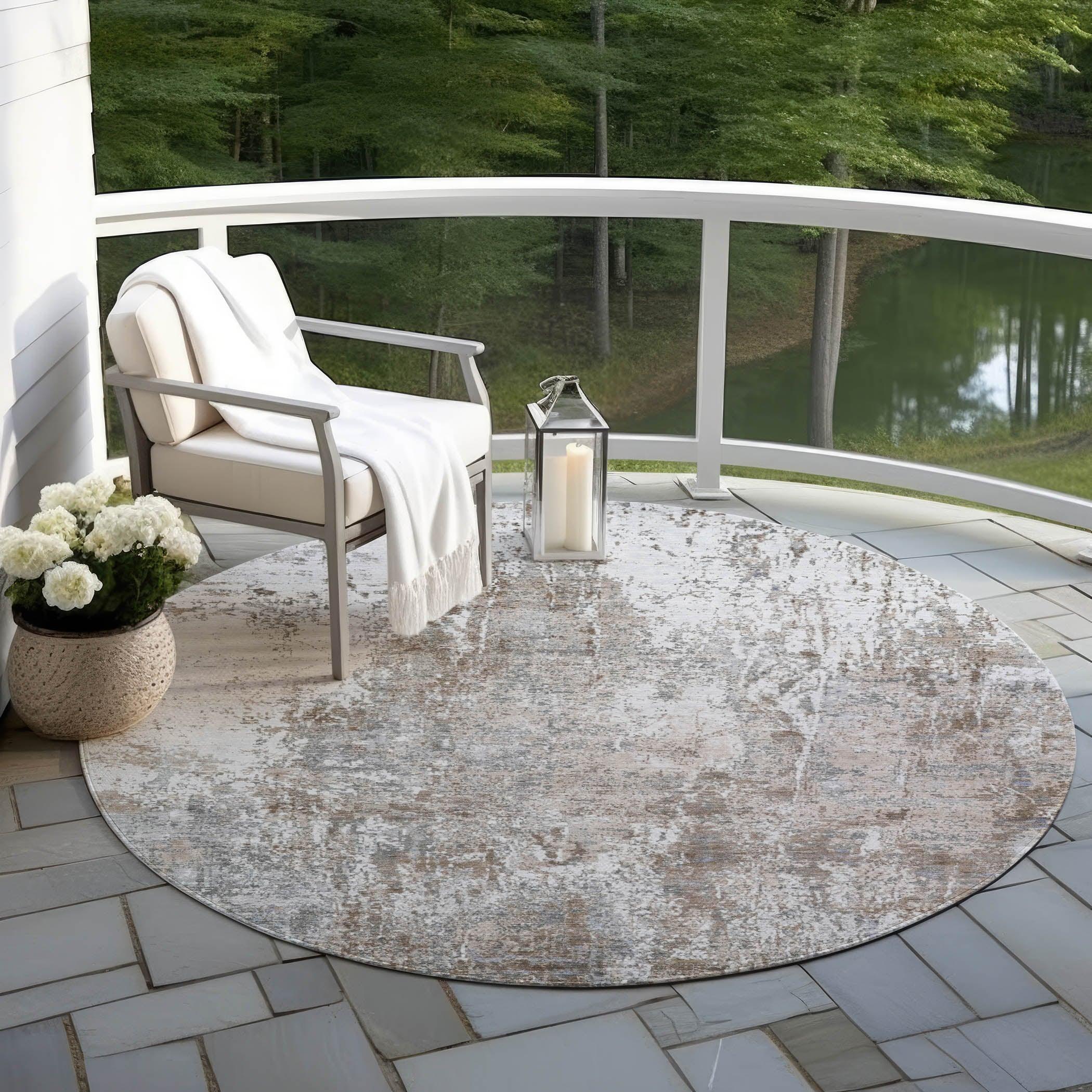 Addison Rugs Kaelion Brown Washable Indoor-Outdoor Rug