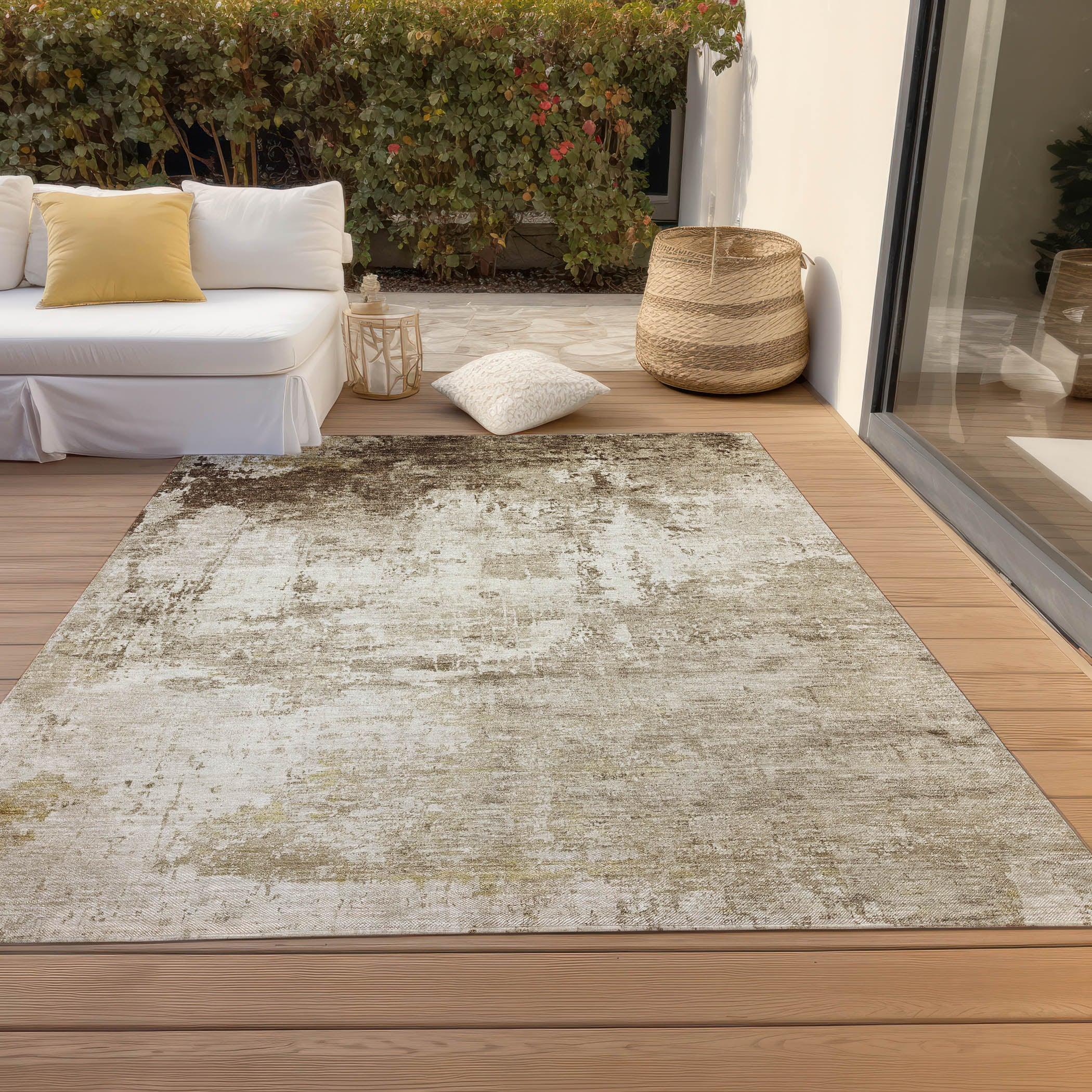 Addison Rugs Kaelira Brown Washable Indoor-Outdoor Rug