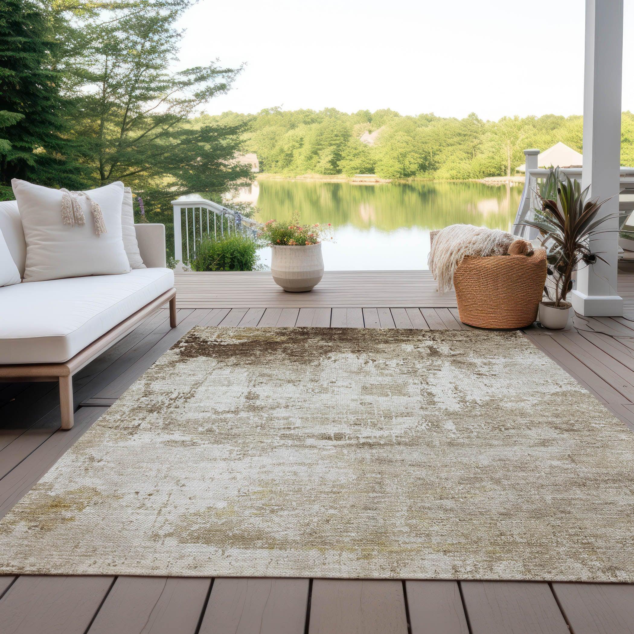 Addison Rugs Kaelira Brown Washable Indoor-Outdoor Rug