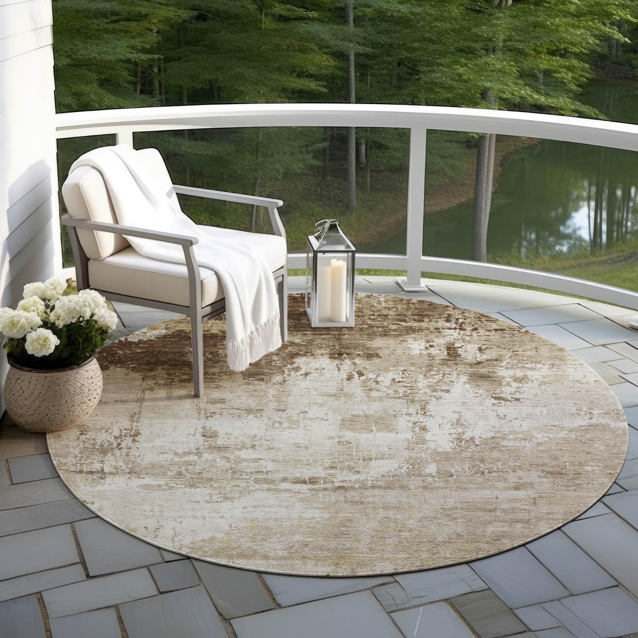 Addison Rugs Kaelira Brown Washable Indoor-Outdoor Rug