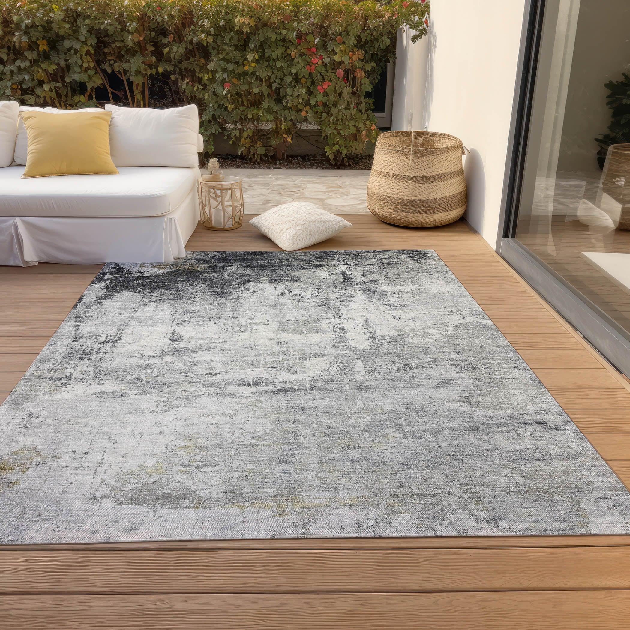 Addison Rugs Kaelira Gray Washable Indoor-Outdoor Rug