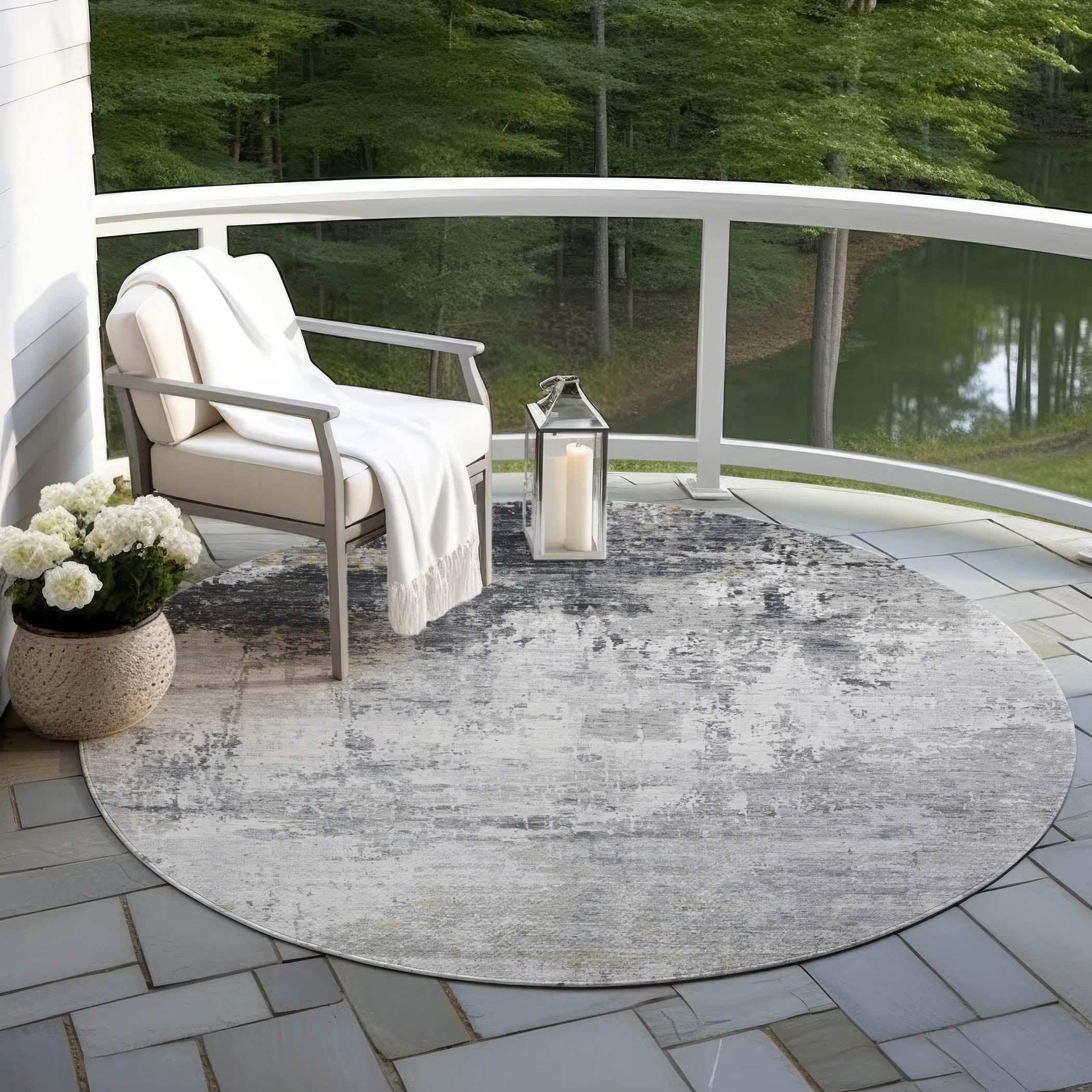 Addison Rugs Kaelira Gray Washable Indoor-Outdoor Rug