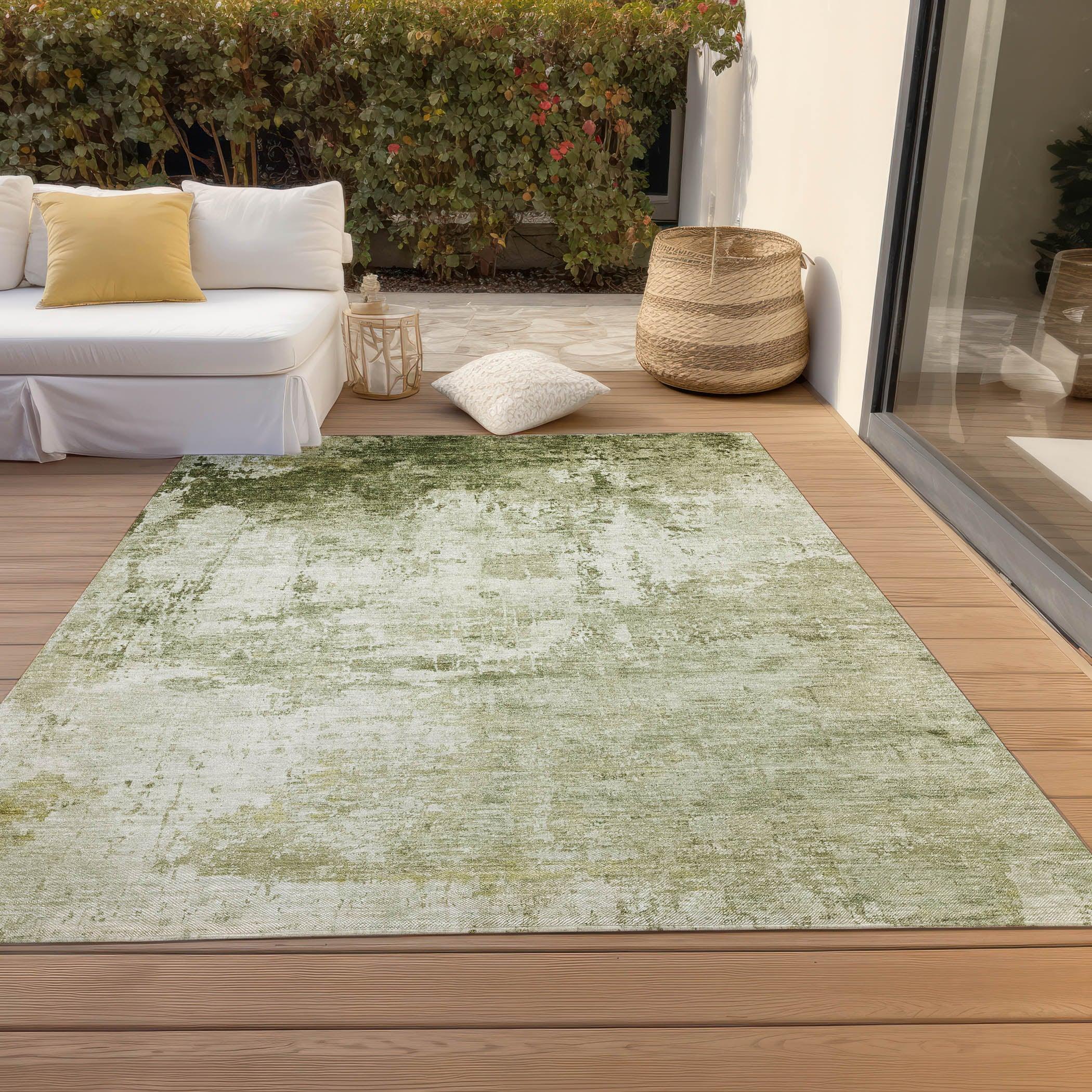 Addison Rugs Kaelira Green Washable Indoor-Outdoor Rug