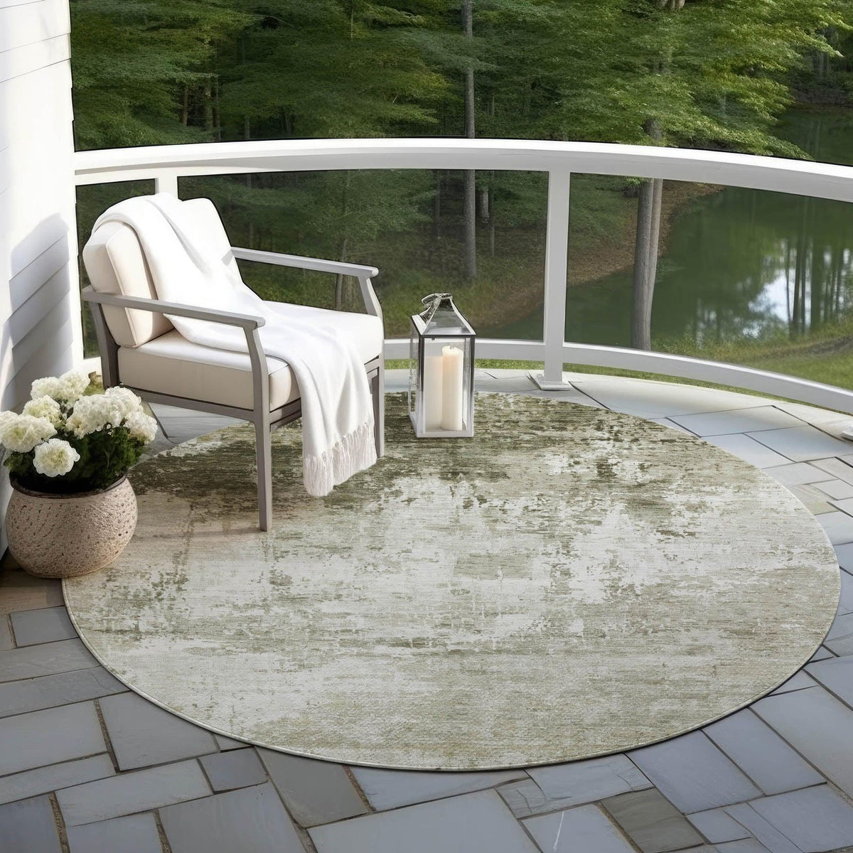 Addison Rugs Kaelira Taupe Washable Indoor-Outdoor Rug