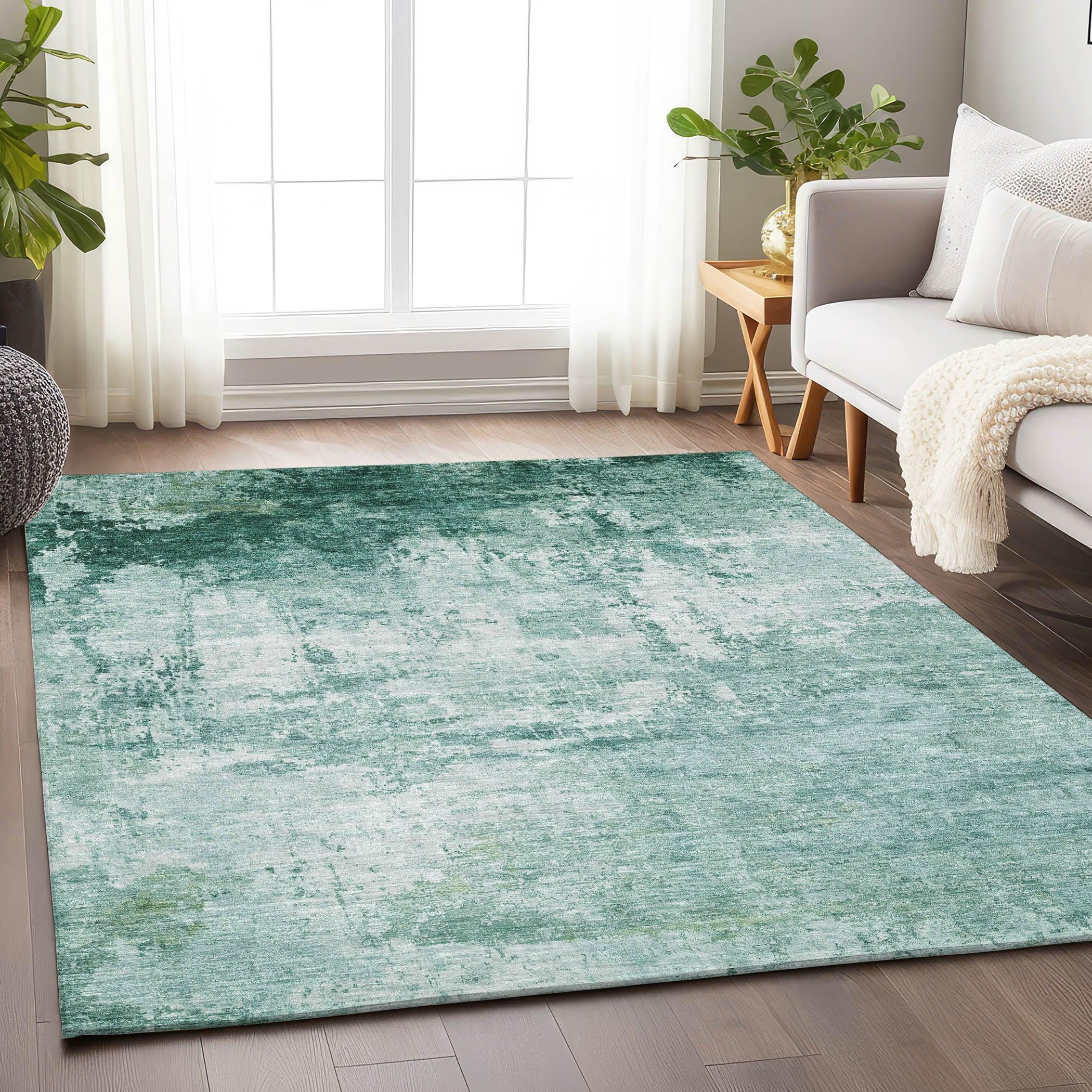 Addison Rugs Kaelira Teal Washable Indoor-Outdoor Rug