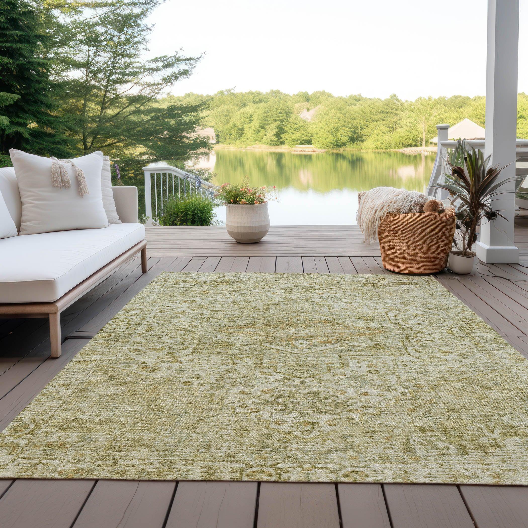 Addison Rugs Kaelon Brown Washable Indoor-Outdoor Rug