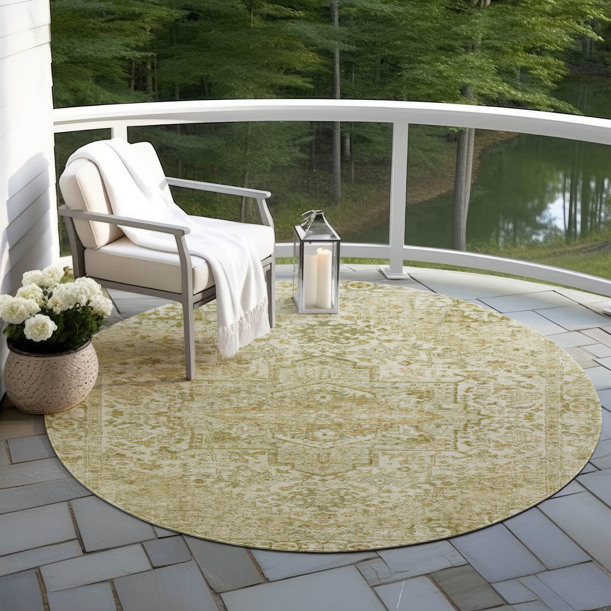 Addison Rugs Kaelon Brown Washable Indoor-Outdoor Rug