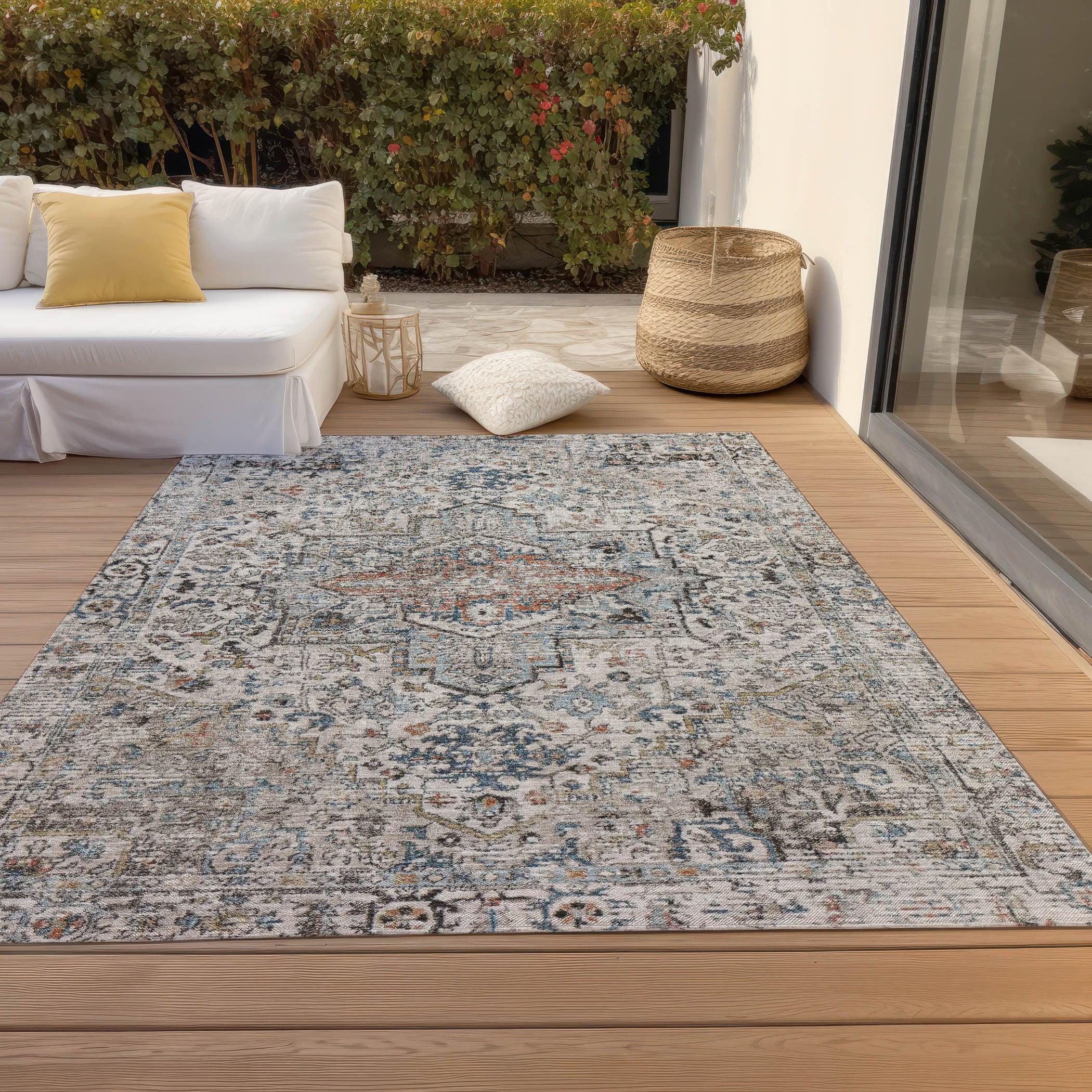 Addison Rugs Kaelon Ivory Washable Indoor-Outdoor Rug