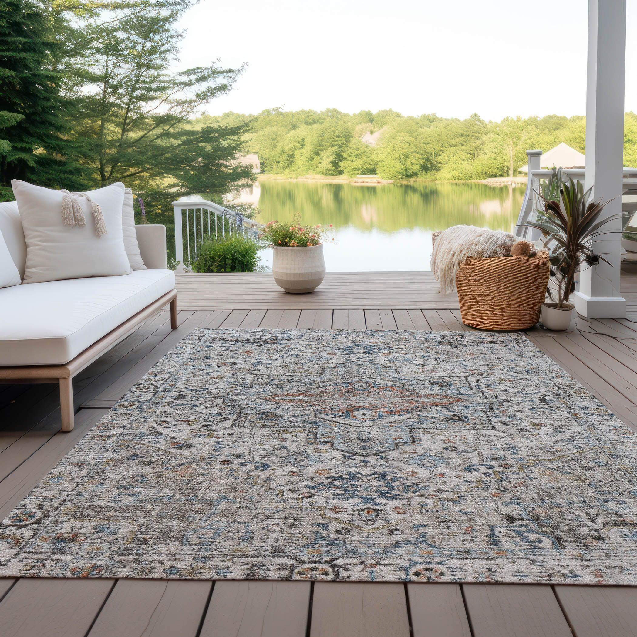 Addison Rugs Kaelon Ivory Washable Indoor-Outdoor Rug