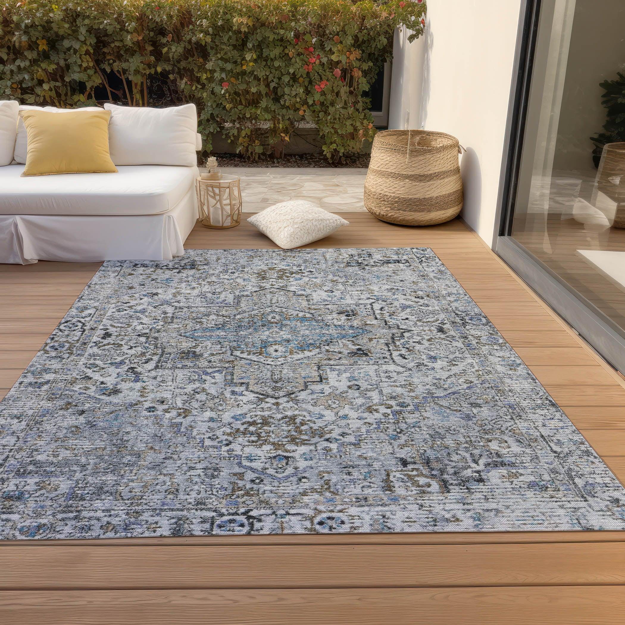 Addison Rugs Kaelon Linen Washable Indoor-Outdoor Rug