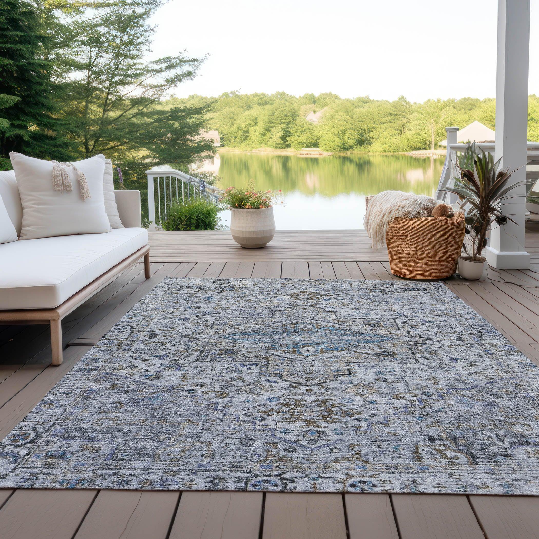 Addison Rugs Kaelon Linen Washable Indoor-Outdoor Rug
