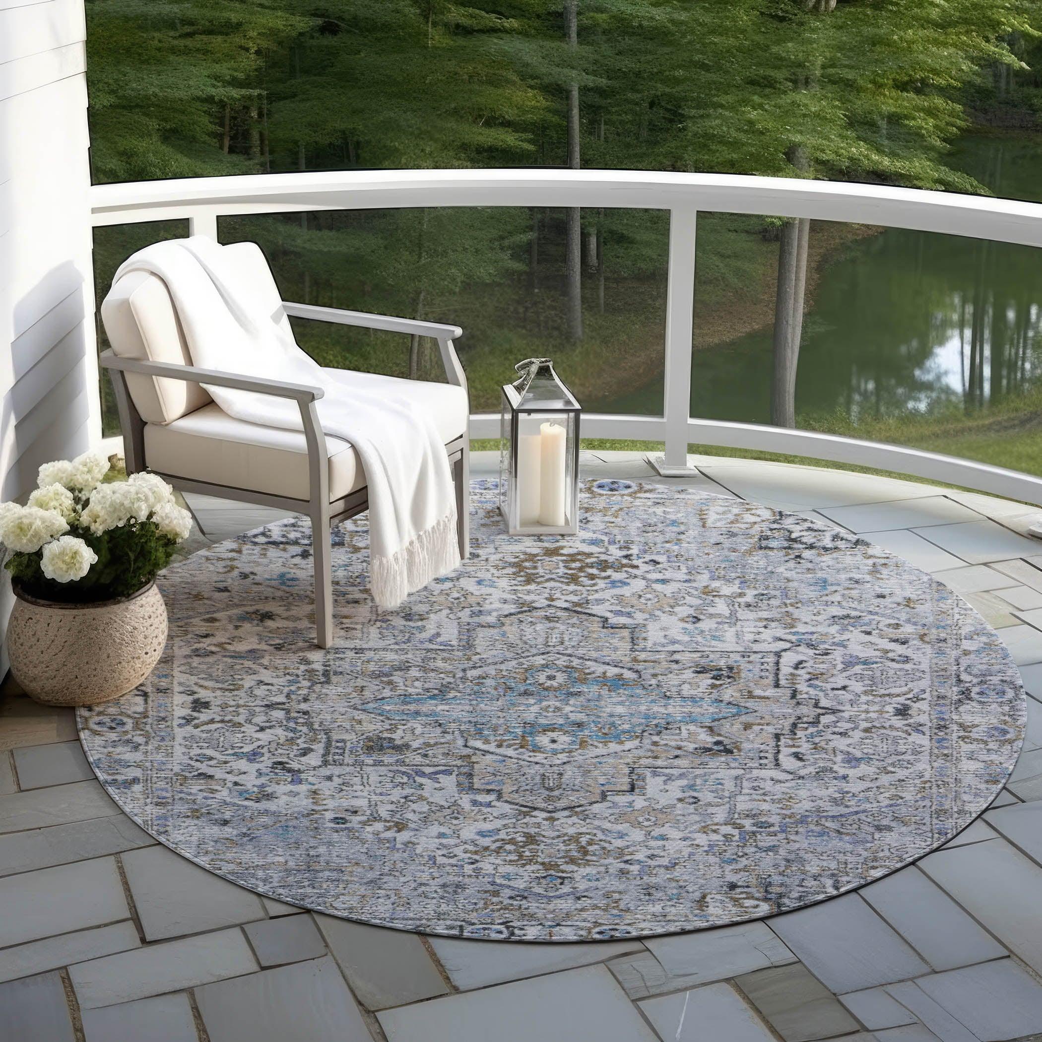 Addison Rugs Kaelon Linen Washable Indoor-Outdoor Rug
