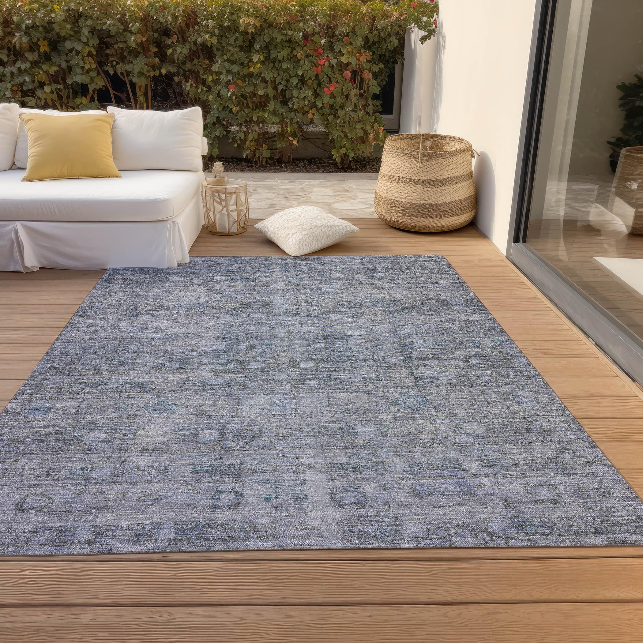 Addison Rugs Kaelora Blue Washable Indoor-Outdoor Rug