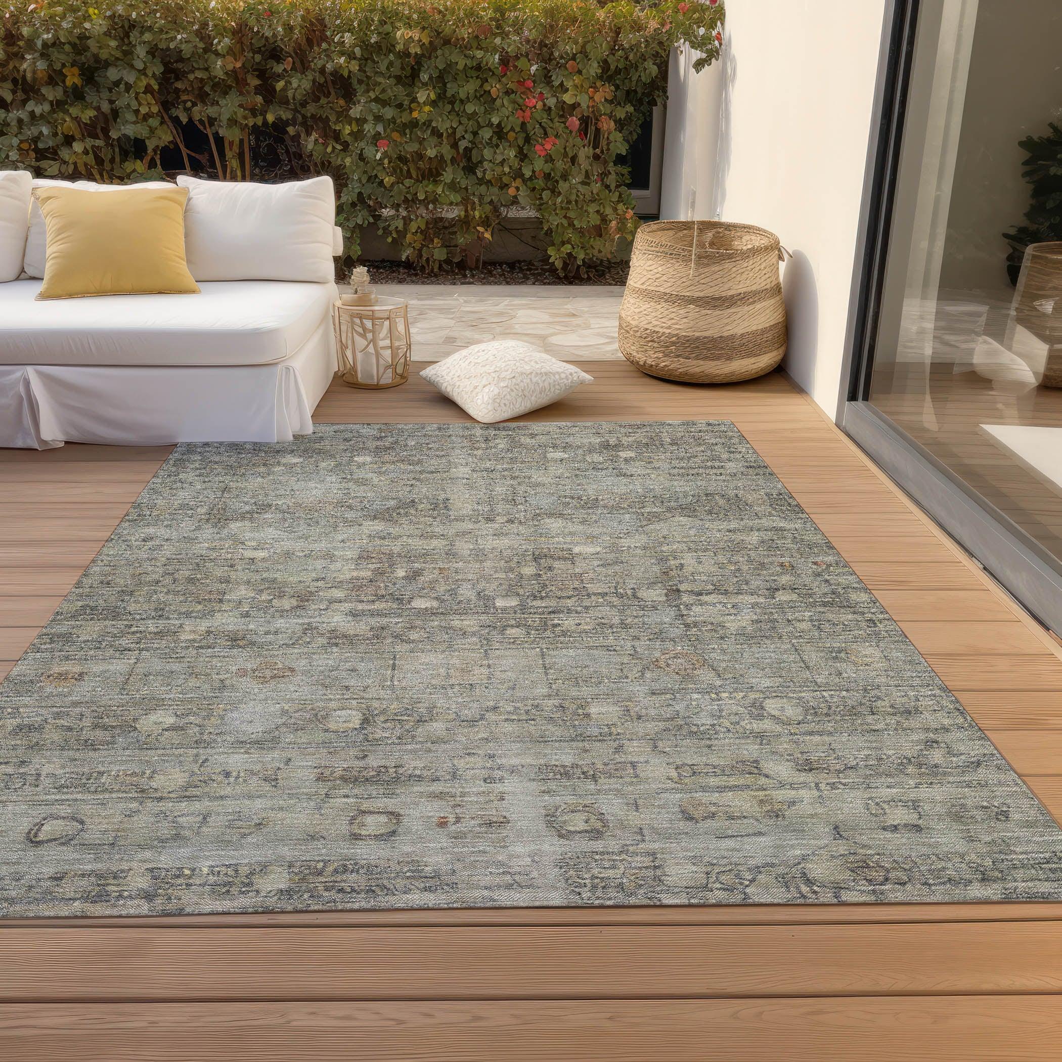 Addison Rugs Kaelora Brown Washable Indoor-Outdoor Rug