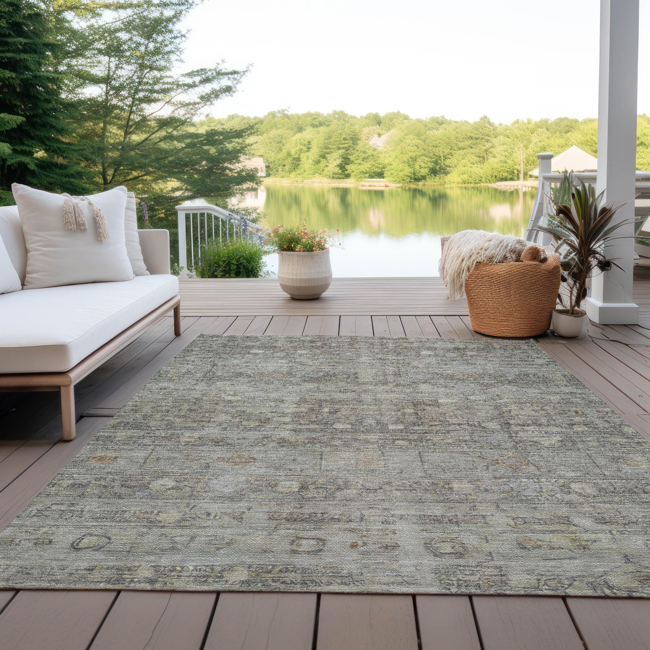 Addison Rugs Kaelora Brown Washable Indoor-Outdoor Rug