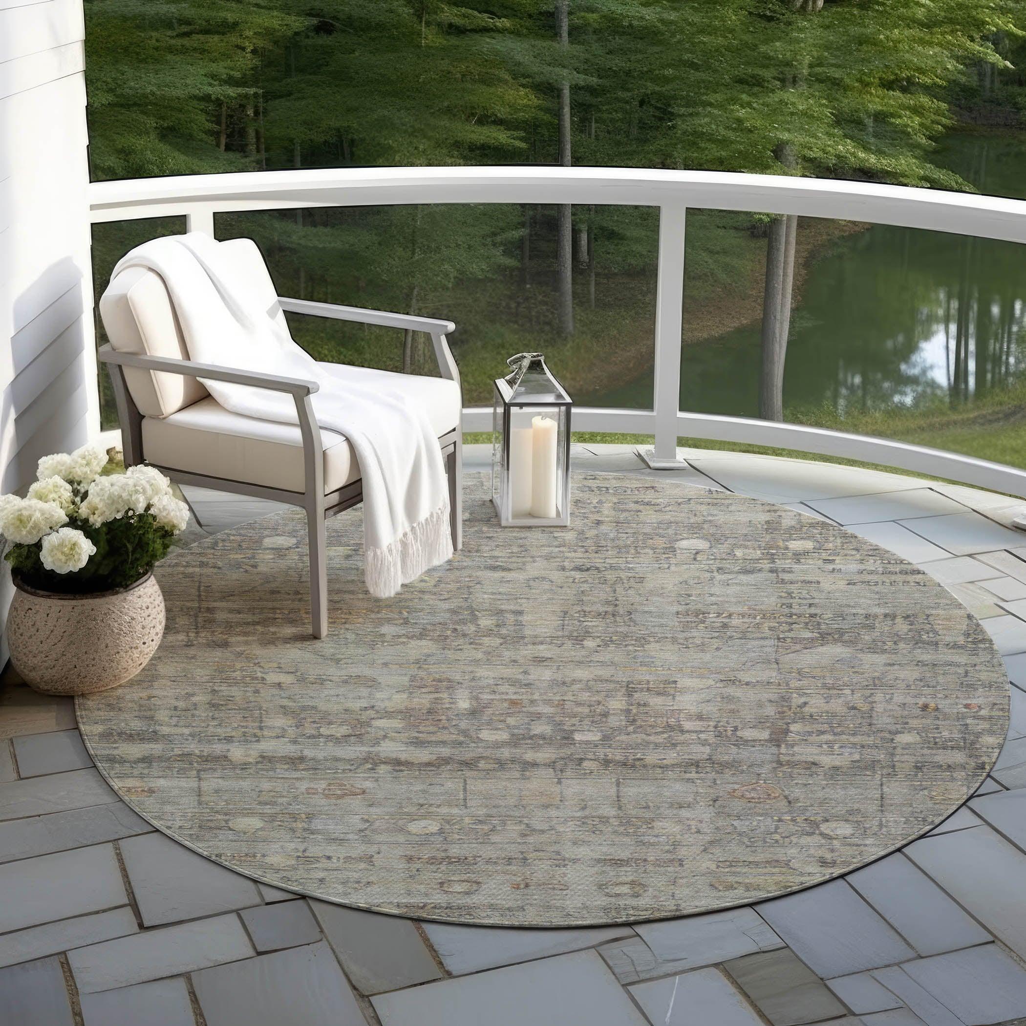 Addison Rugs Kaelora Brown Washable Indoor-Outdoor Rug