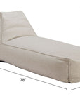 Zuo Modern Kalm Olefin Fabric Outdoor Chaise Lounge