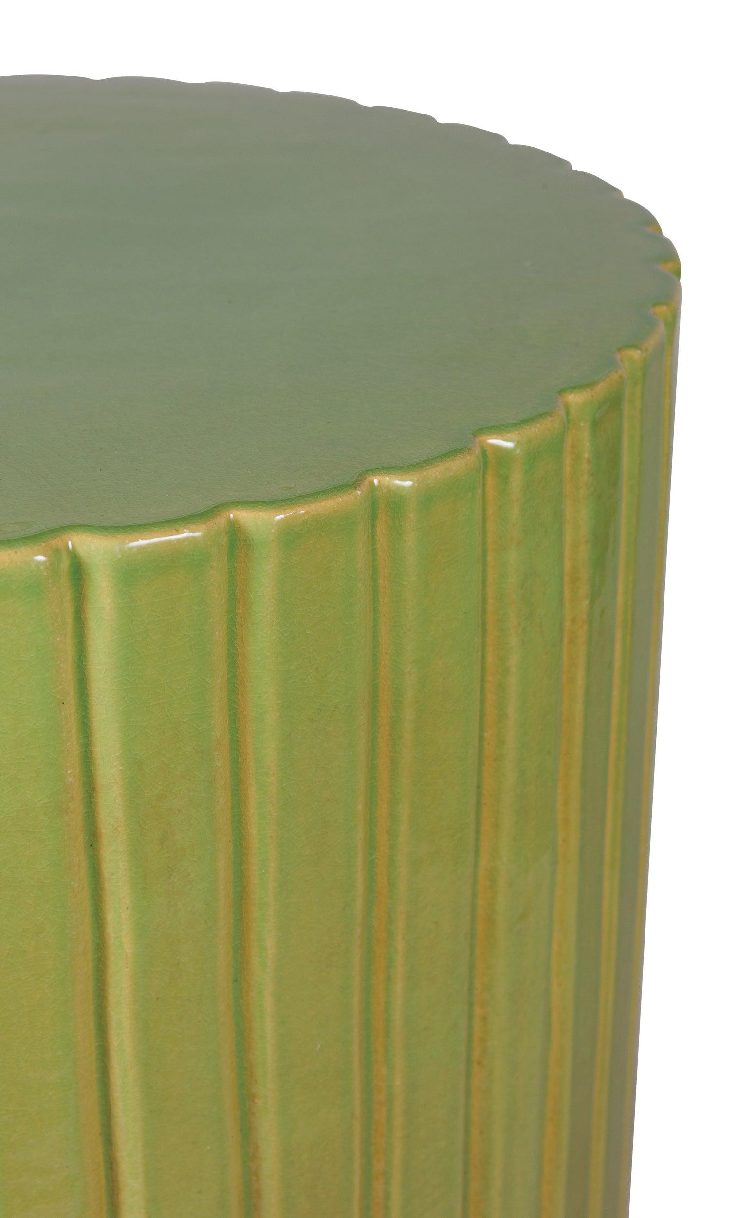 Kara Accent Table - Green Outdoor End Table