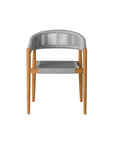 HiTeak Klint Teak Stackable Rope Patio Dining Armchair 4PC