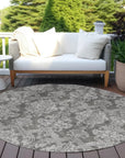 LOOMLAN Rugs Krymera Gray Washable Indoor-Outdoor Rug
