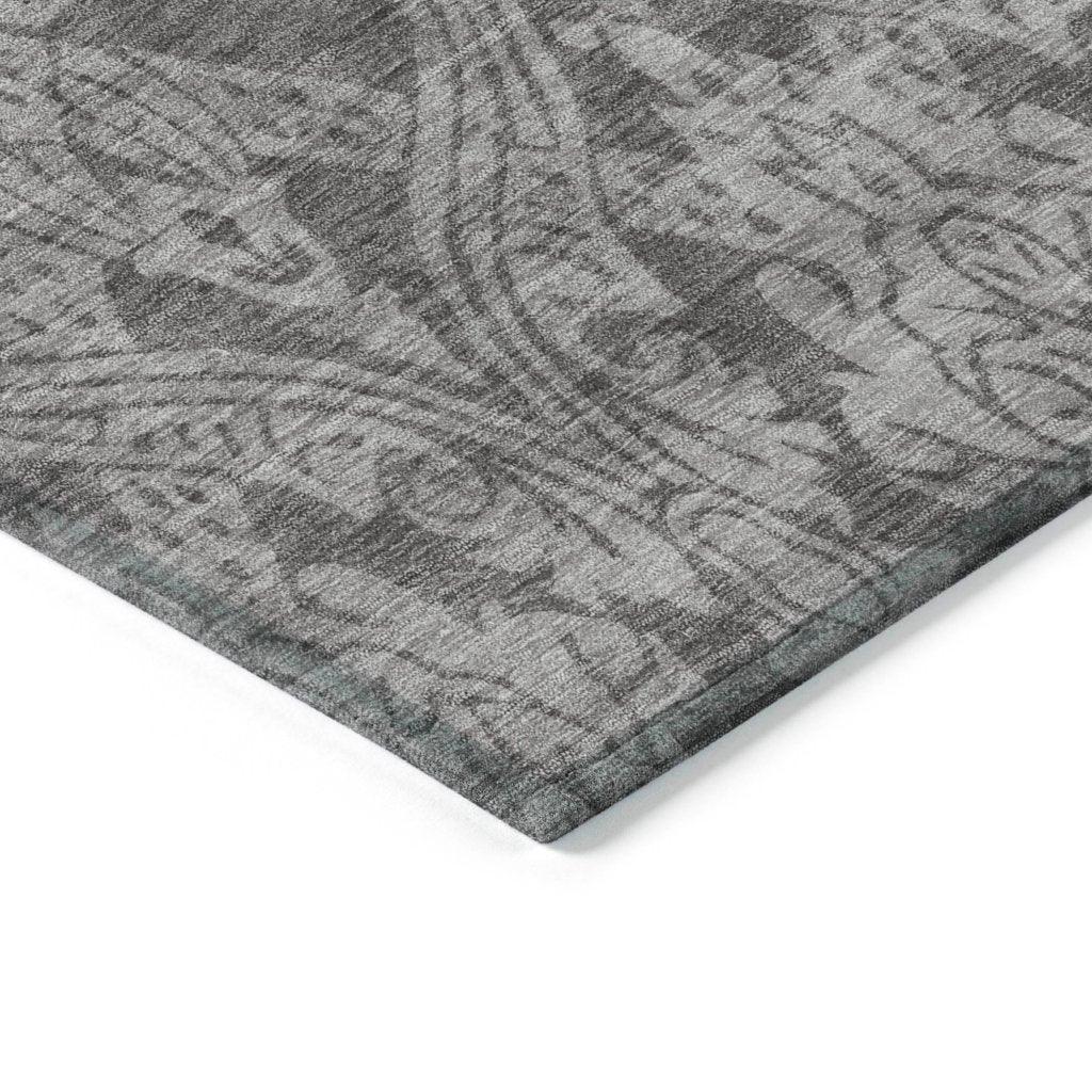 LOOMLAN Rugs Krymera Gray Washable Indoor-Outdoor Rug